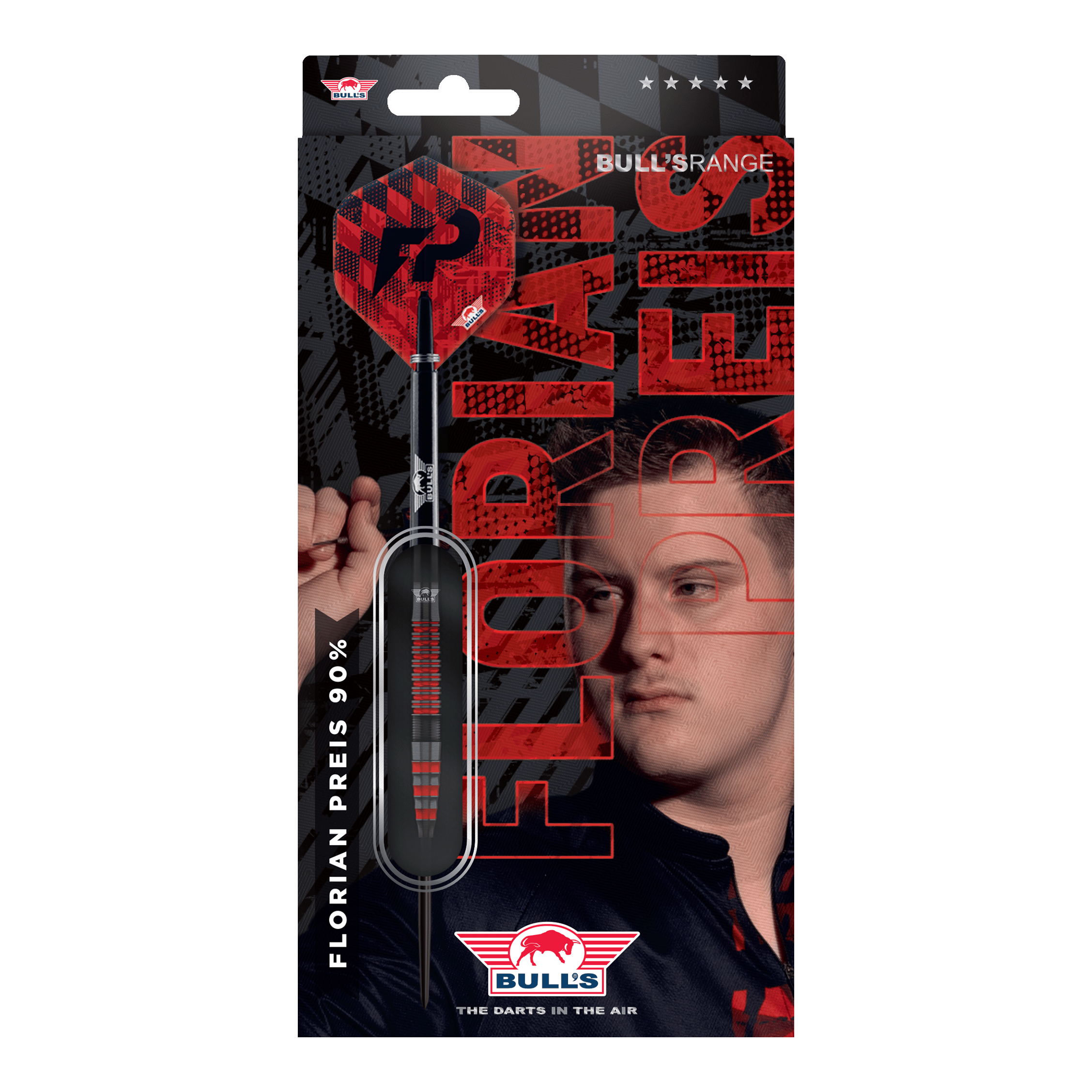 Bulls NL Florian Preis Steeldarts - 23g Das Produkt Bulls NL Florian Preis Steeldarts - 23g wird gezeigt. Die Steeldarts sind aus einer anderen Perspektive dargestellt.