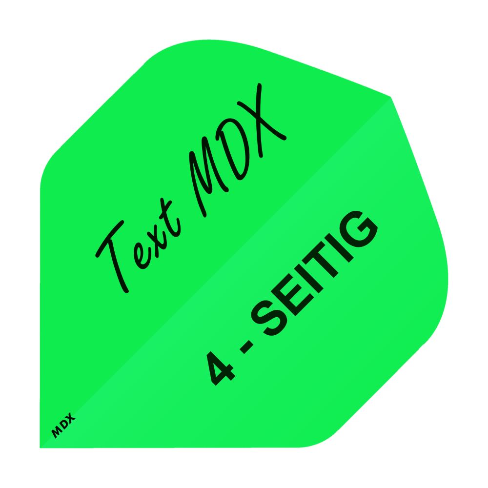 10 kompletów zadrukowanych lotek 4-stronnych - wybrany tekst - MDX