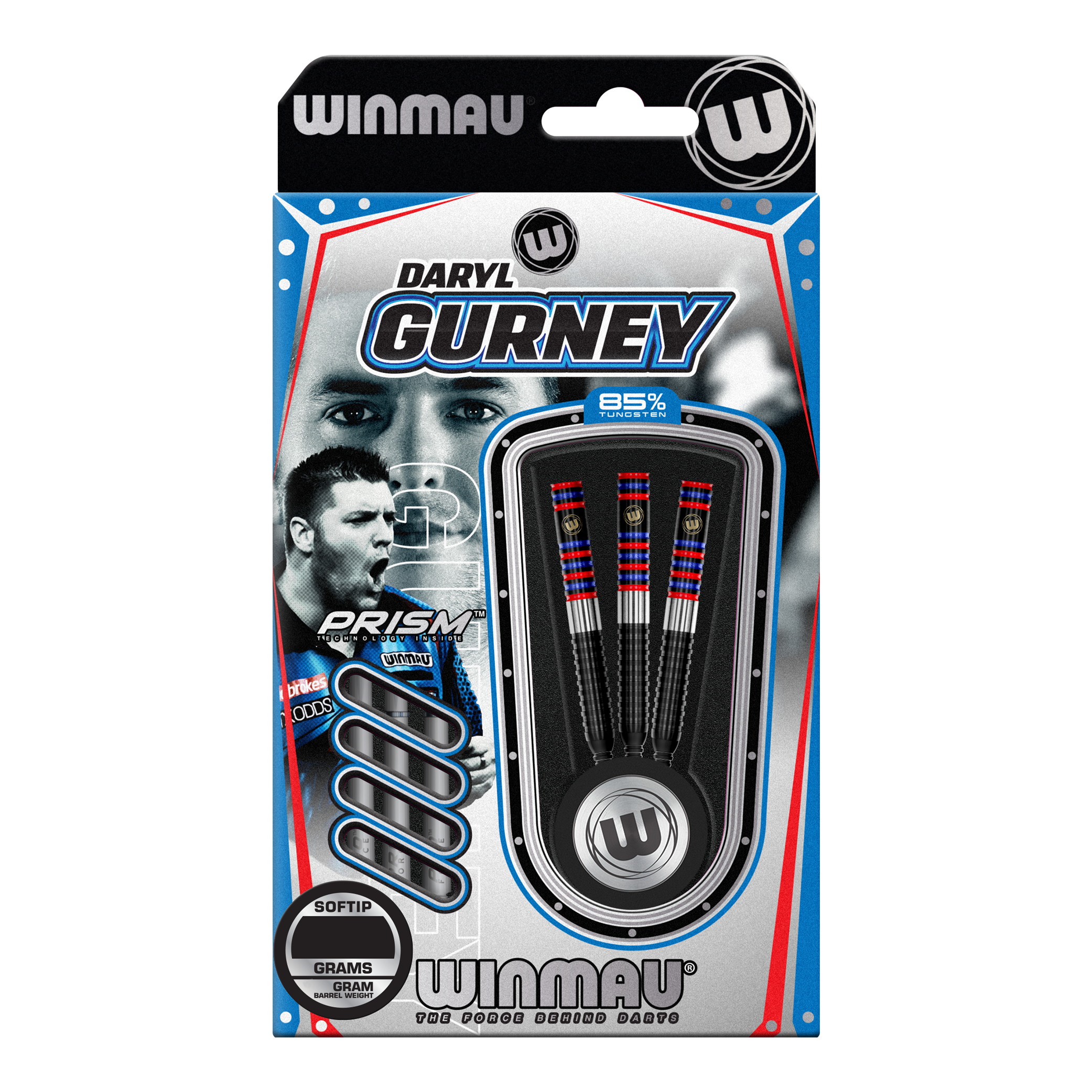 Fléchettes souples Winmau Daryl Gurney 85 Pro-Series - 20 g