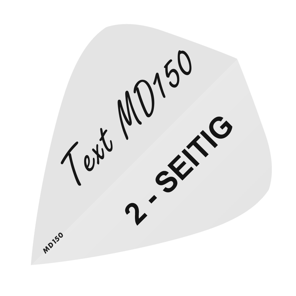 10 Satz Bedruckte Flights 2-Seitig - Wunschtext - MD150 Kite