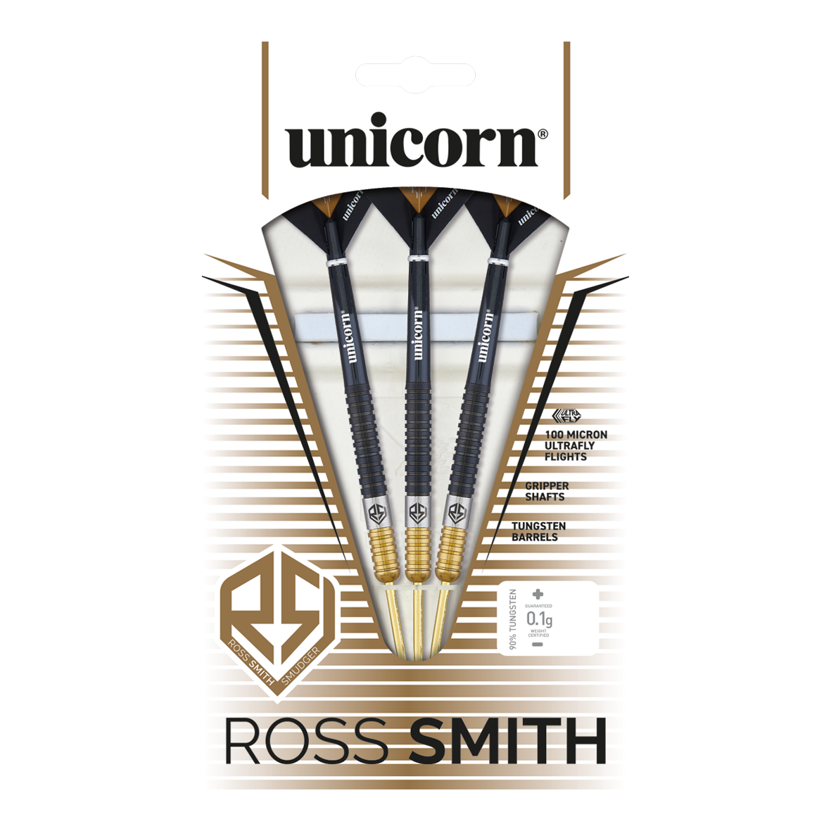 Dardos de acero bicolor Unicorn Ross Smith