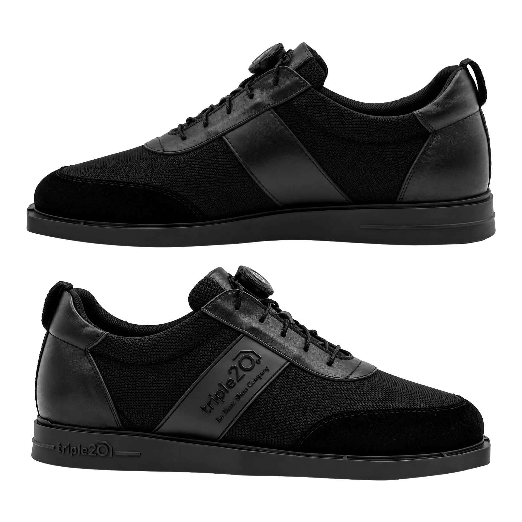 Triple20 Dartschuhe Textil mit Drehverschluss - Schwarz