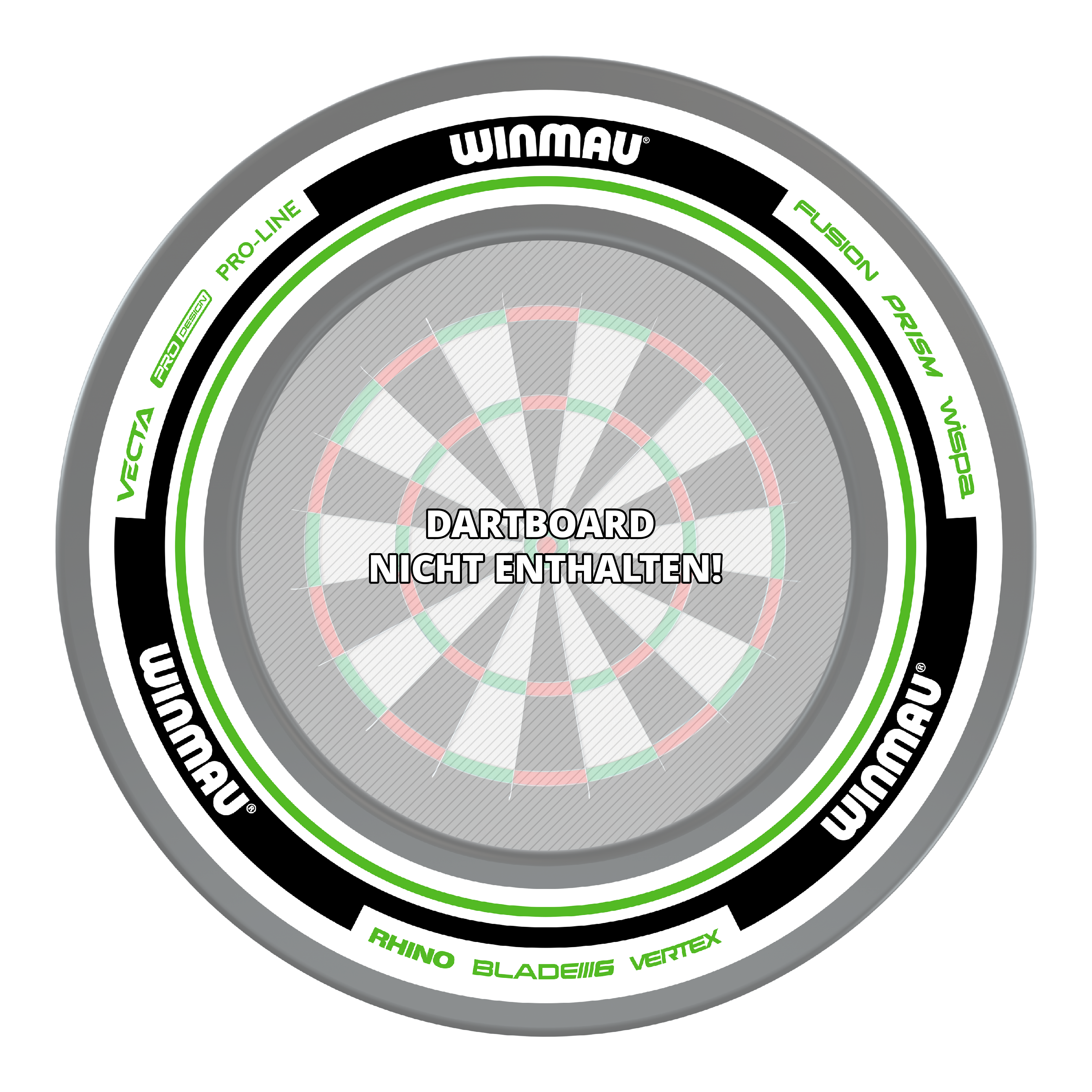 Winmau Advance Dartboard Surround - Weiß Grün