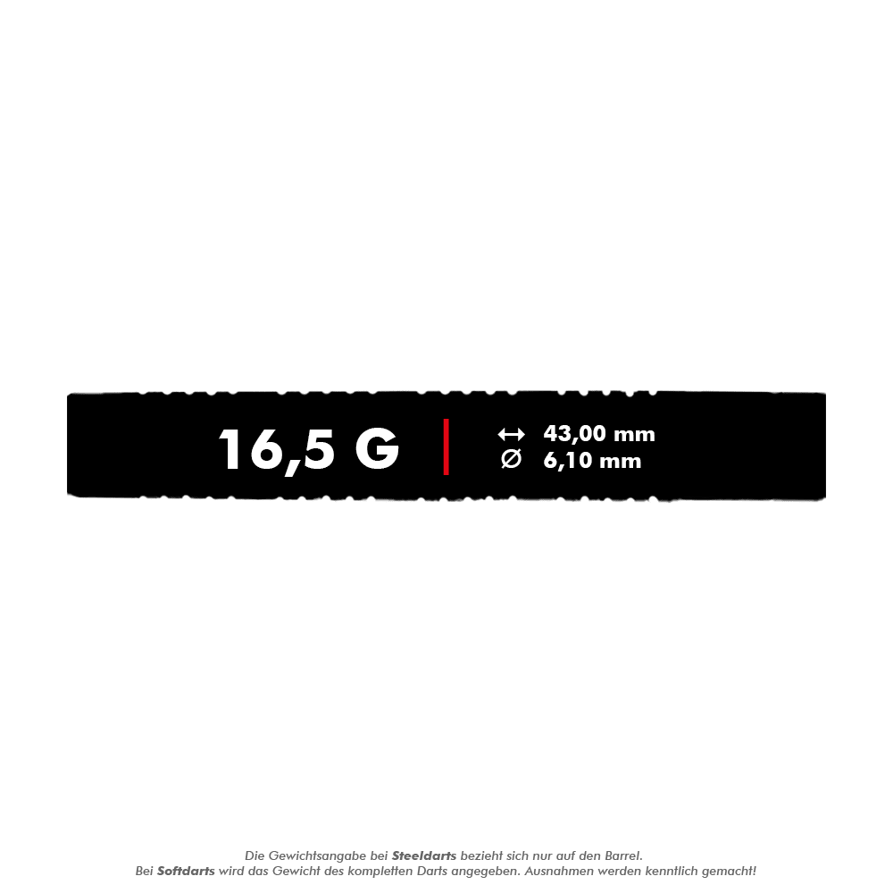 Freccette morbide McDart 85 Tungsten V17 - 16,5 g