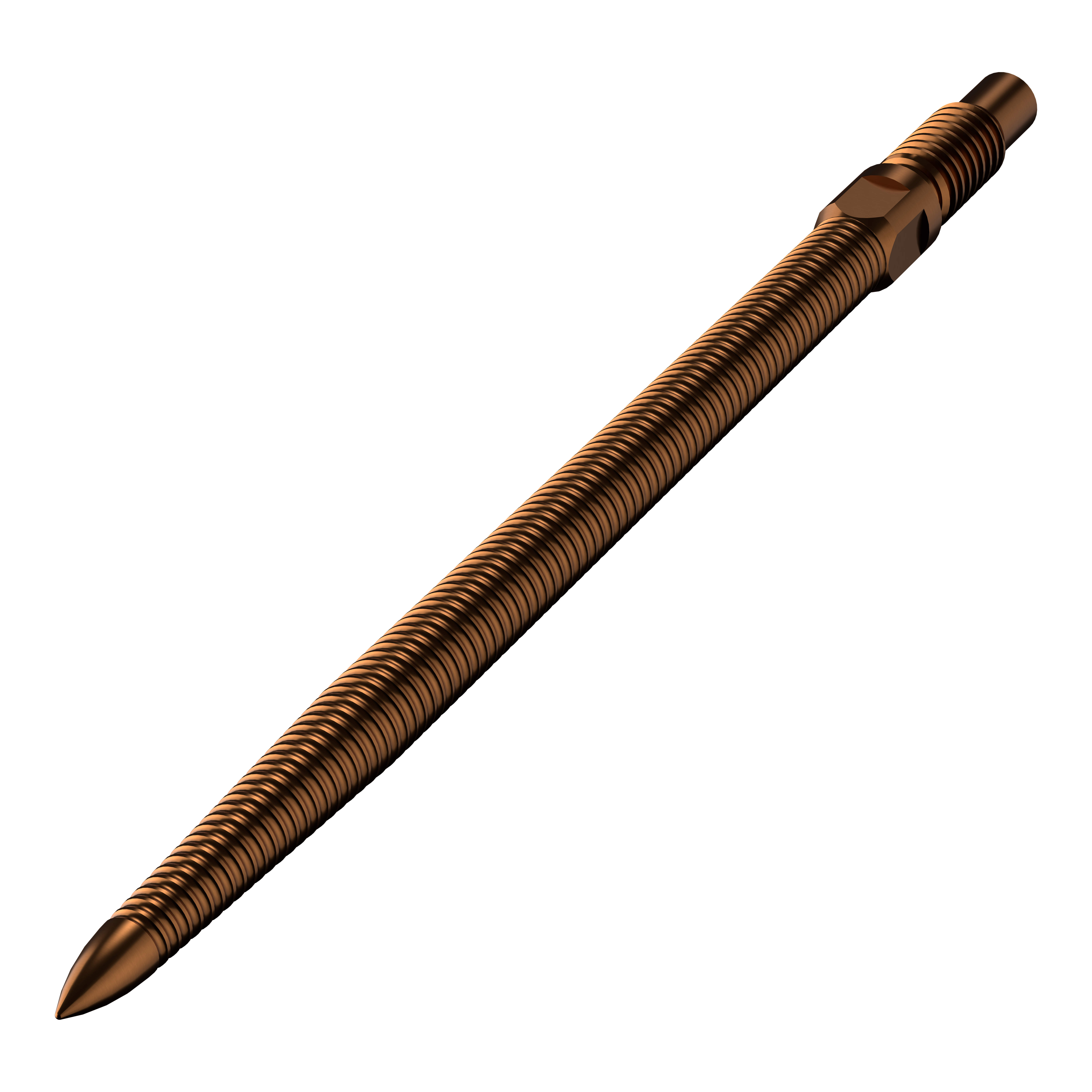 Bulls NL Convertible Point Dartspitzen - Micro Grip - Bronze Zu sehen ist eine Dartspitze mit MicroGrip in Bronze. Die Länge der Spitze beträgt 36mm.