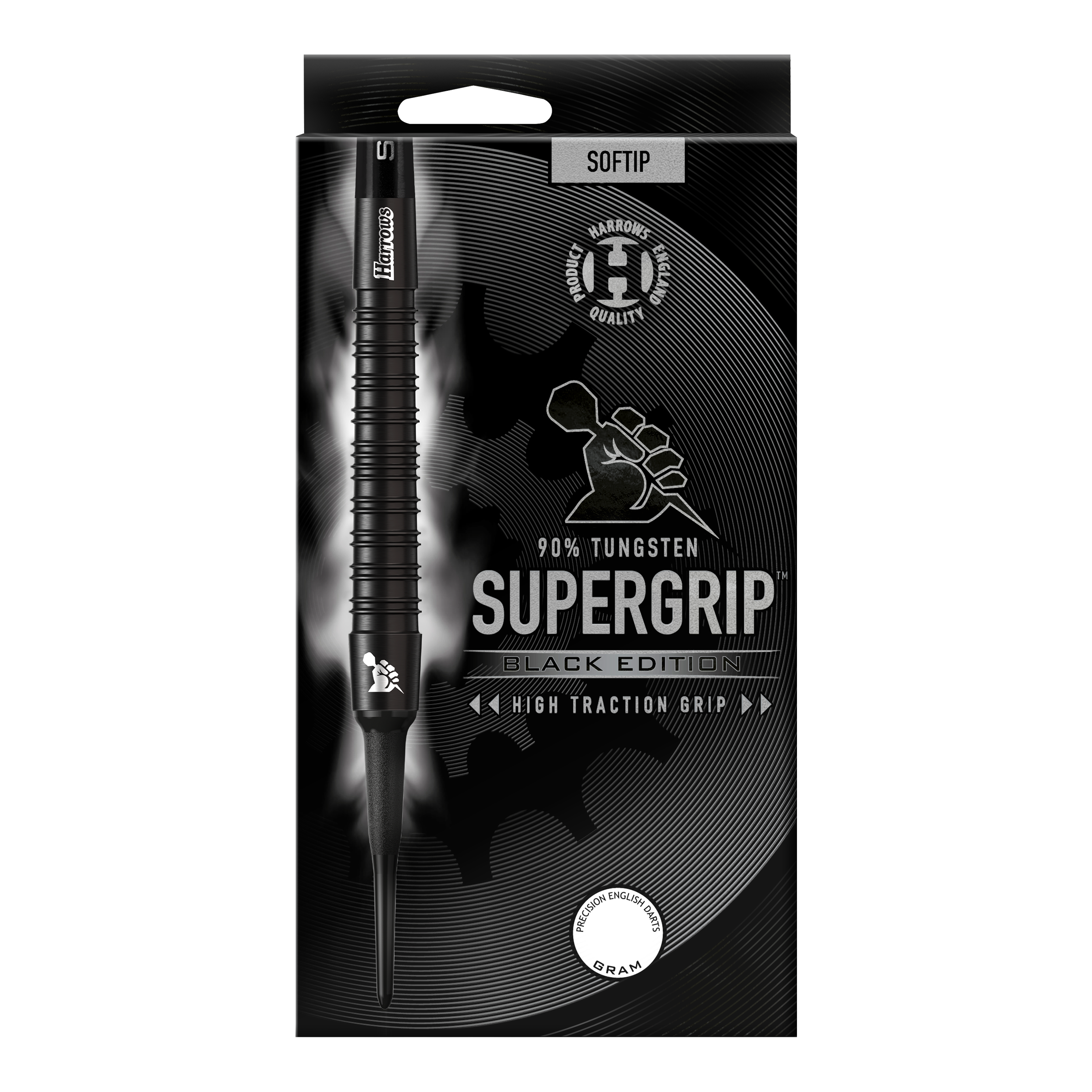 Harrows Supergrip Black Edition zachte dartpijlen