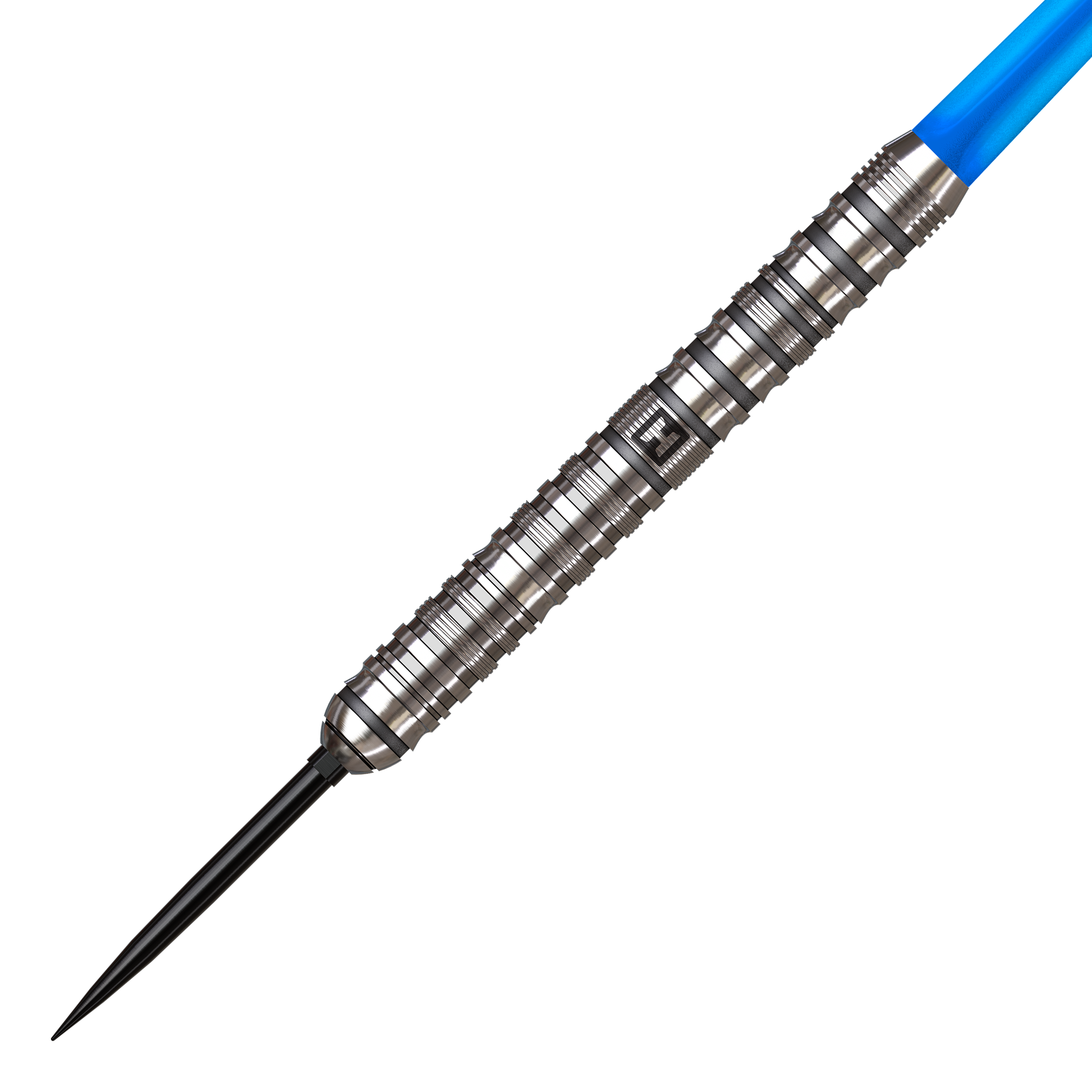 Ein Steeldart aus der Flux Parallel QuickPoint Serie ist abgebildet. Er hat eine glänzende Metallspitze.
