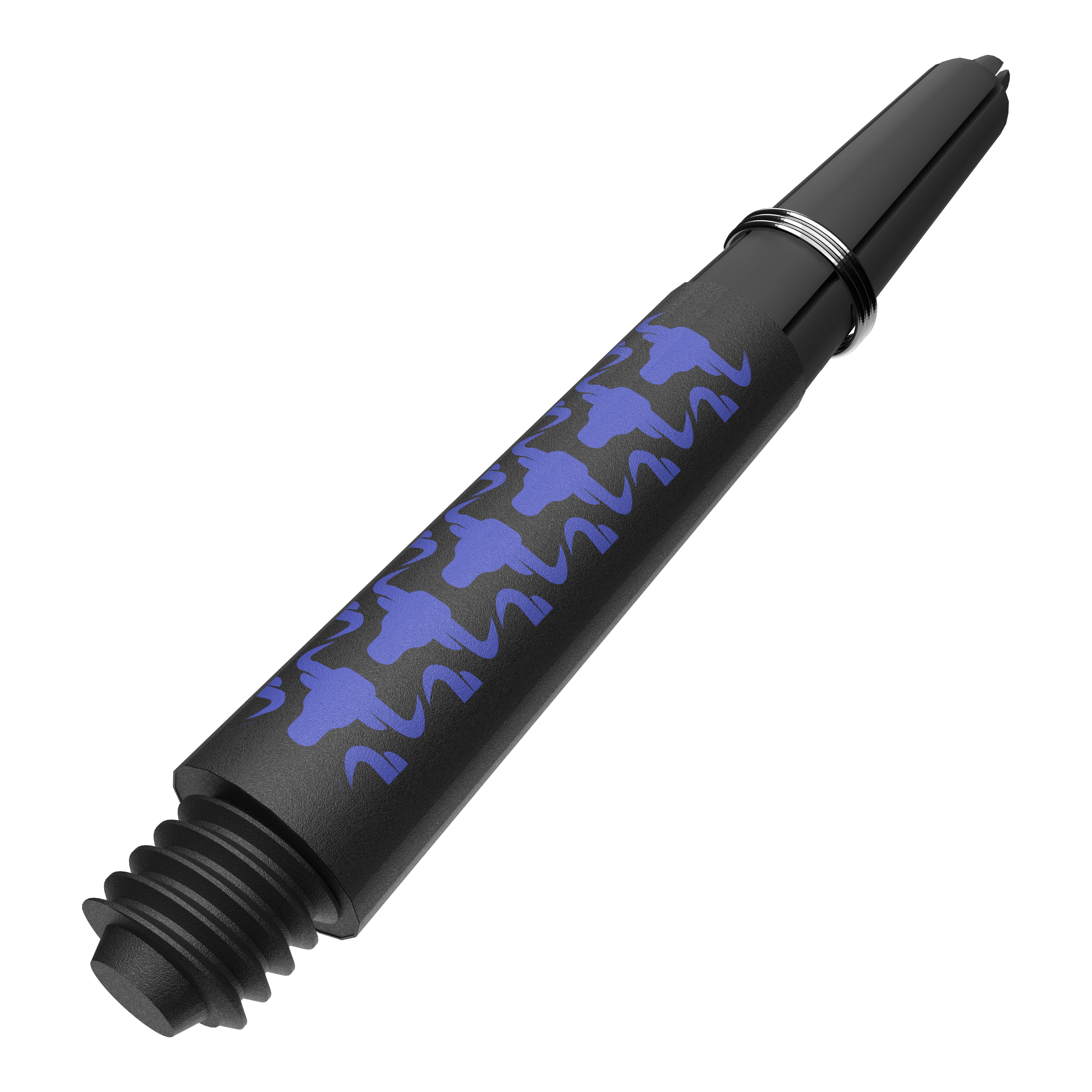 Bulls NL Capo Carbon Shafts - Blue Abgebildet ist ein weiteres Produktfoto von BullsNL Capo Carbon Shafts Blau Short 34mm. Gezeigt wird ein Satz mit kurzen blauen Dartschäften.
