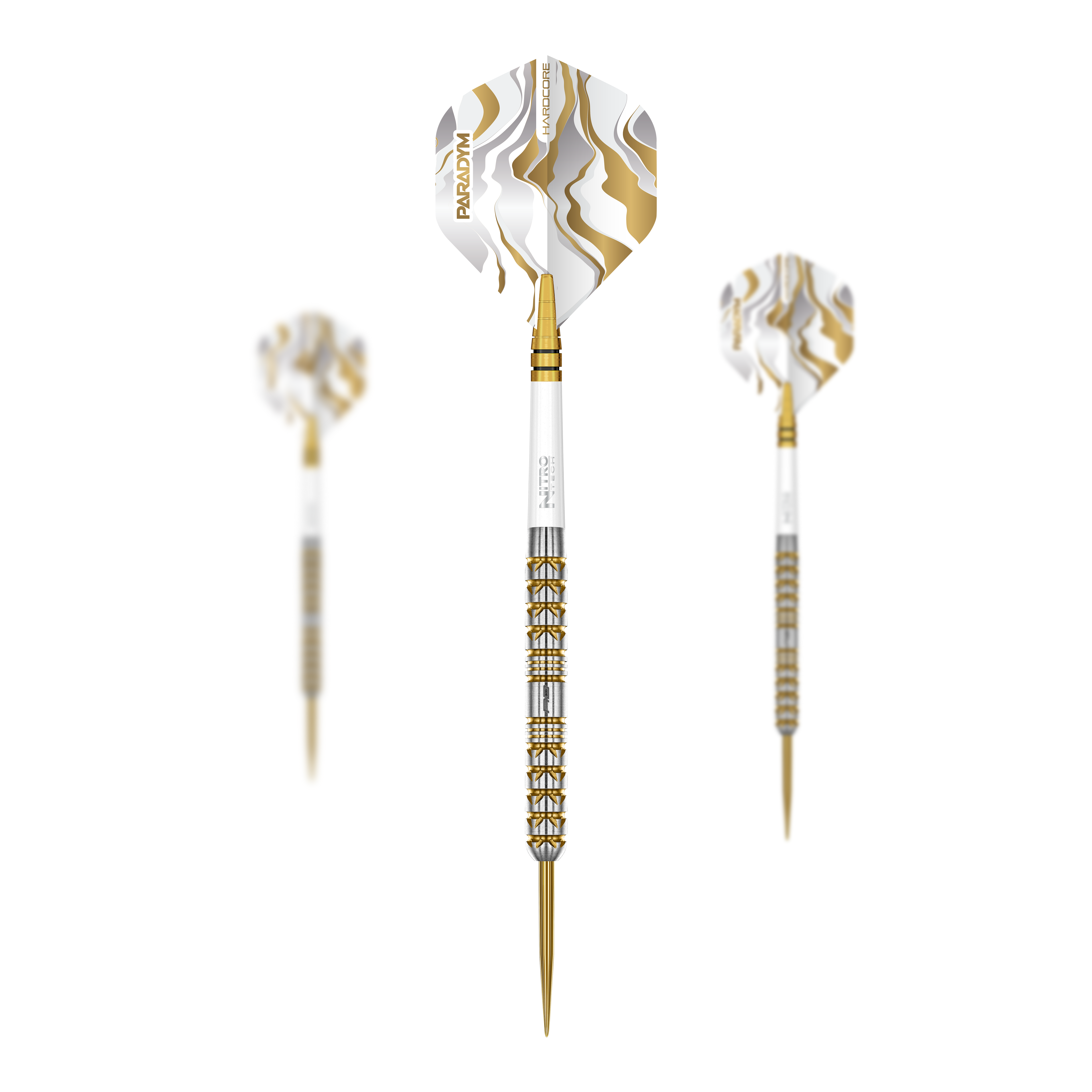 Ocelové šipky Red Dragon Paradym Gold Parallel