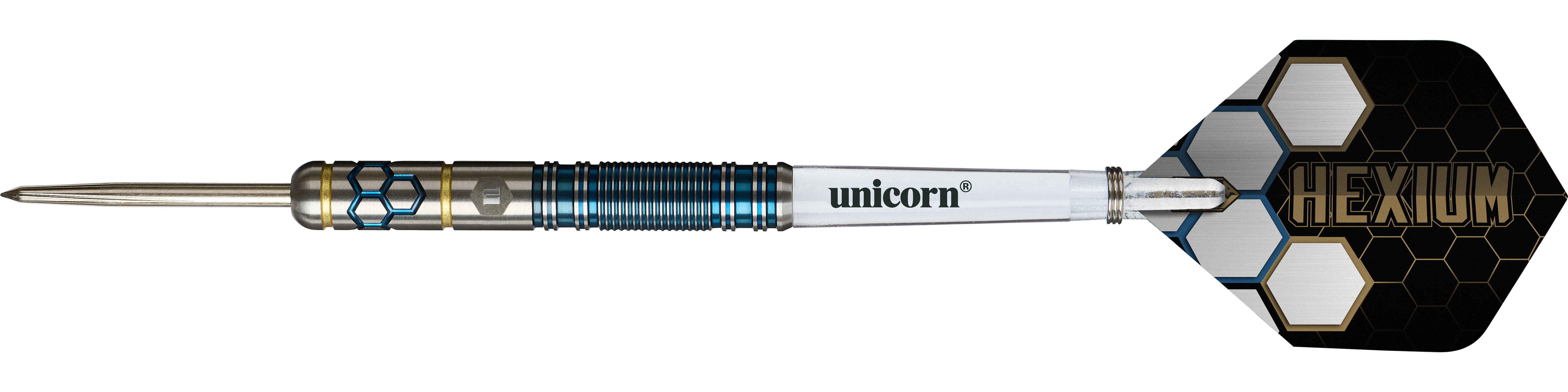 Unicorn Hexium Style 02 Blue & Gold Steeldarts