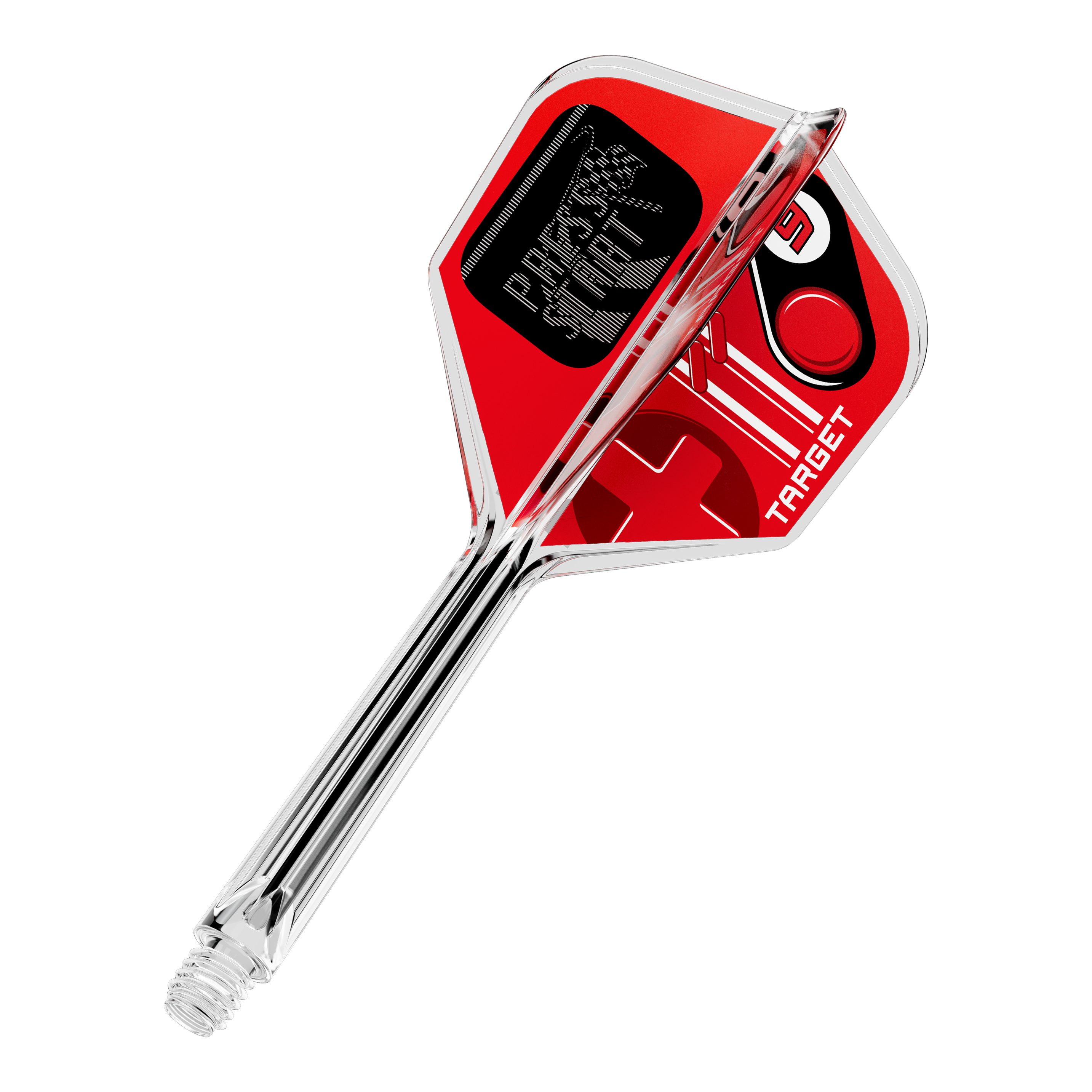 Target K-Flex Press Start No6 Flights Gezeigt wird ein einzelner Dart Flight mit dem Namen 410584 Target K-Flex PressStart No6 33mm. Dieses Produkt dient als Aufsatz für Dartpfeile.