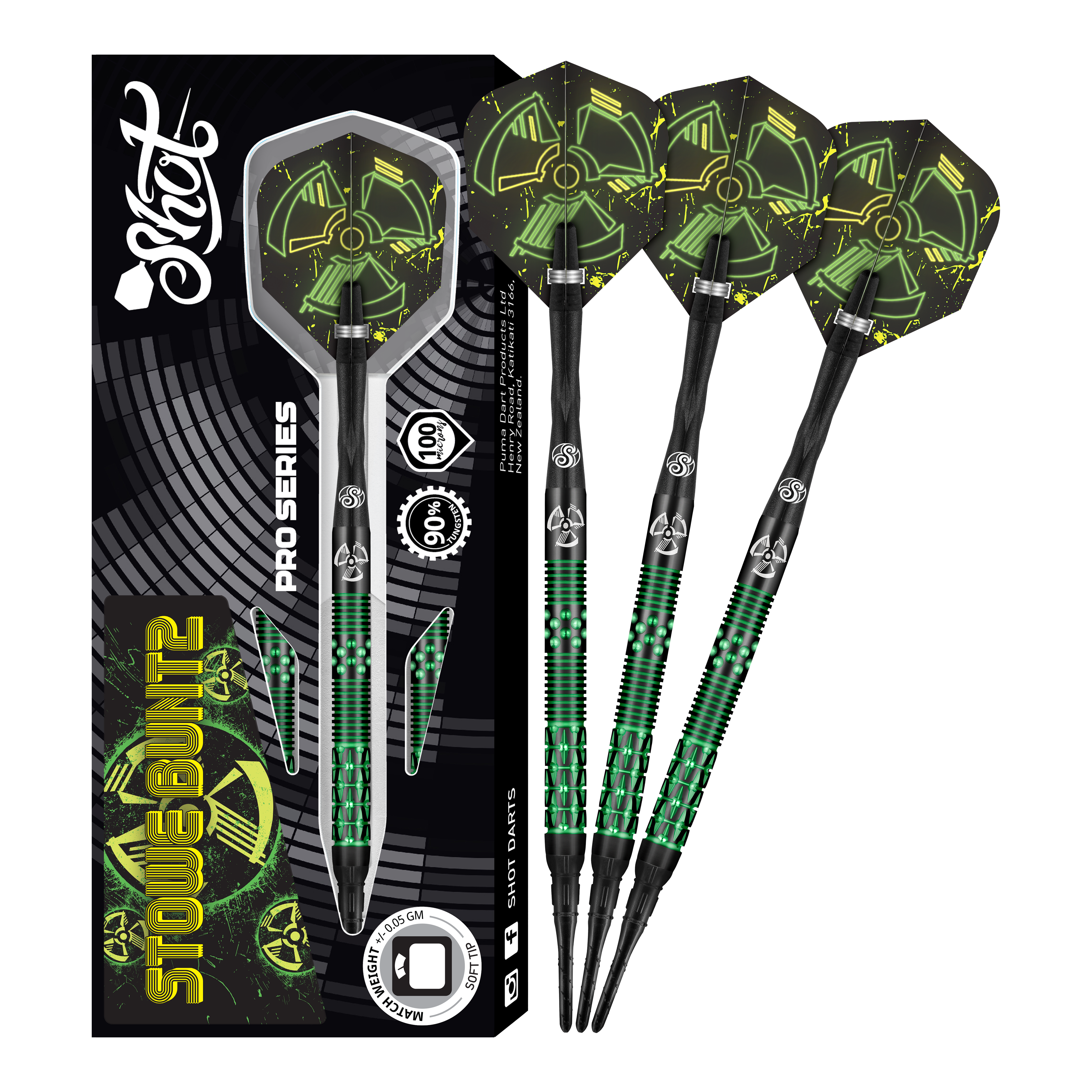 Shot Stowe Buntz V2 Black Softdarts - 21g