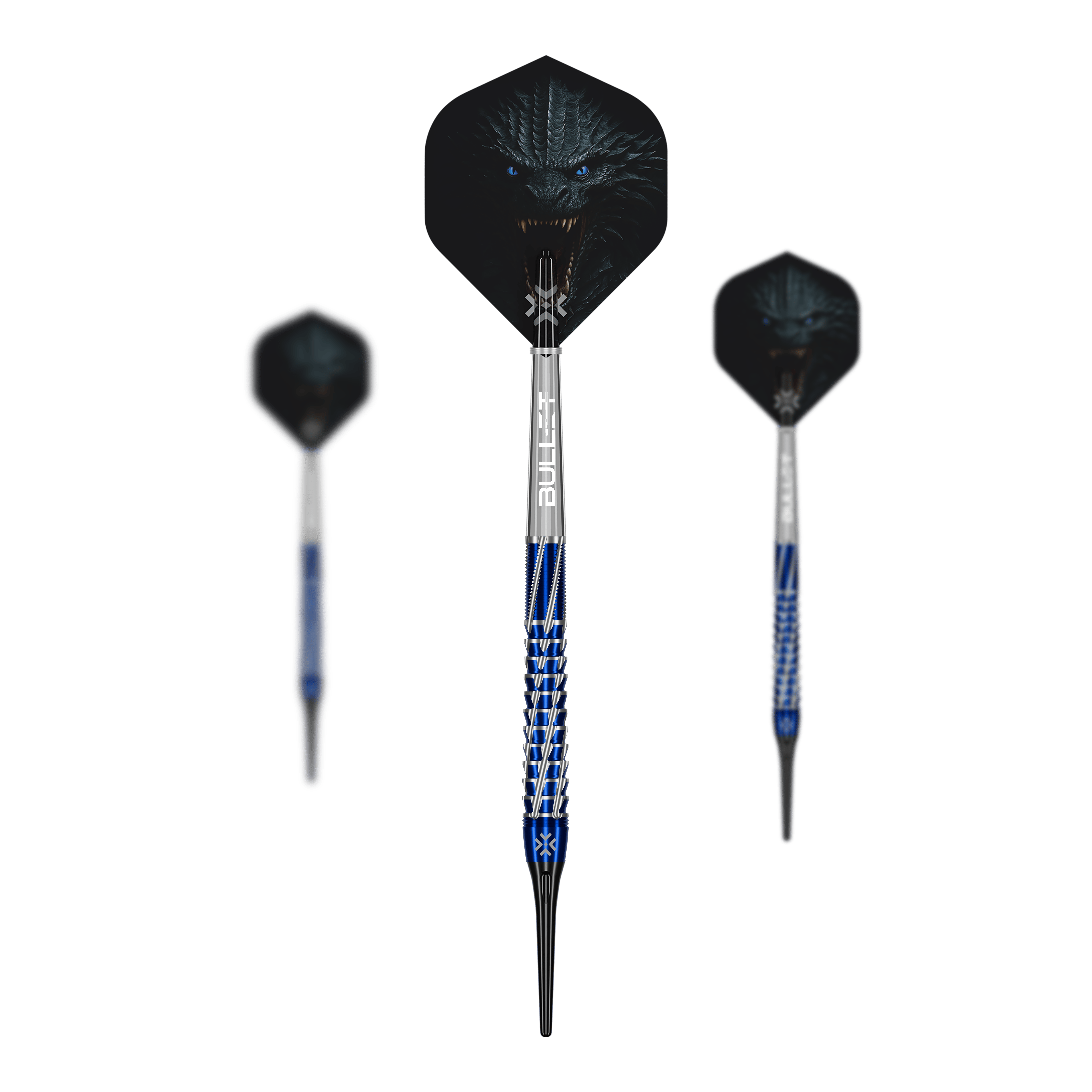 Bullet Hydra Softdarts - 20g Abgebildet ist das Produkt Bullet Hydra Softdarts - 20g. Es handelt sich um ein Softdart-Set mit moderner Gestaltung.