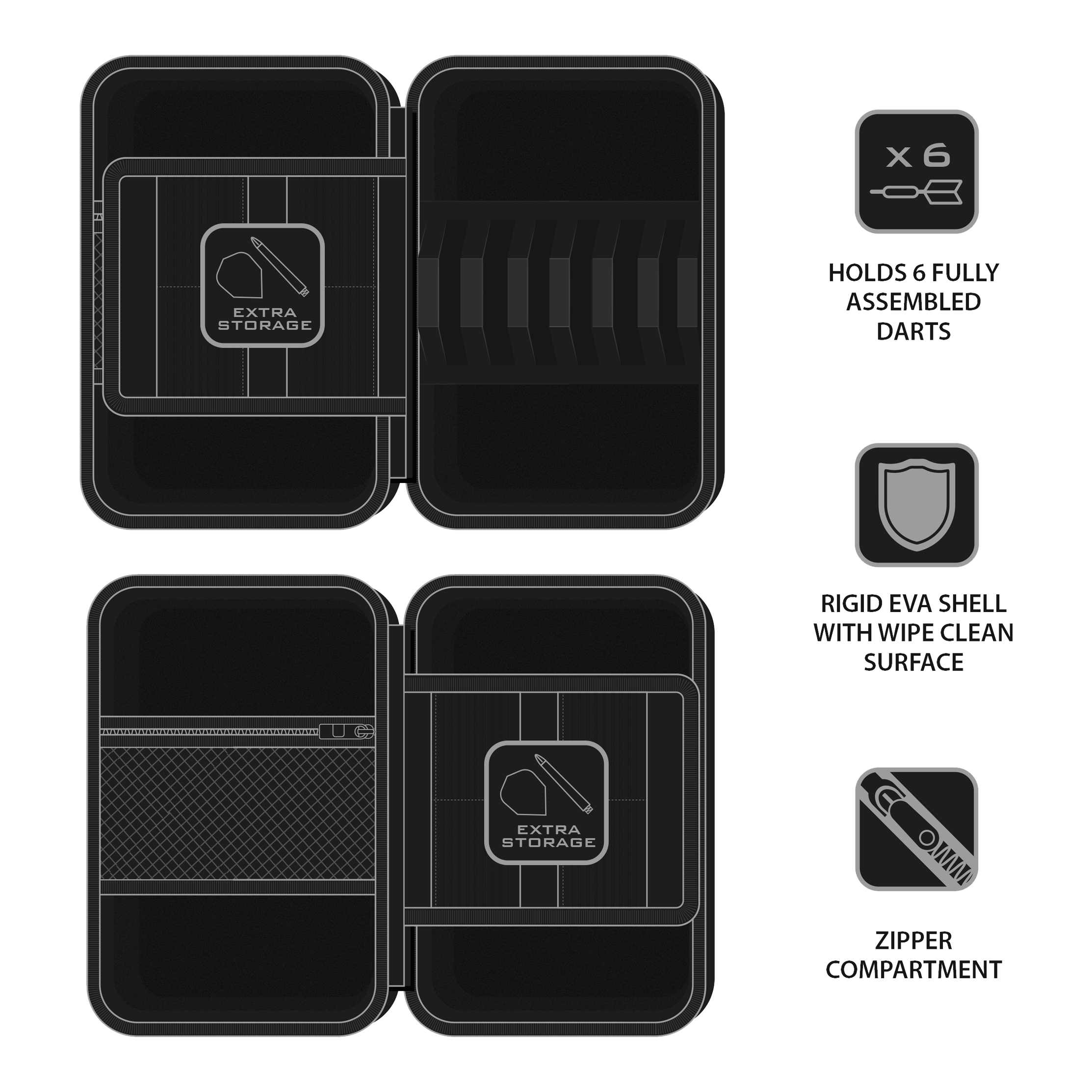 Harrows Ryan Searle Player Pro6 Dartcase Harrows Ryan Searle Player Pro6 Dartcase ist ein professionelles Dartcase für Spieler. Es bietet Platz für mehrere Darts und Zubehör.