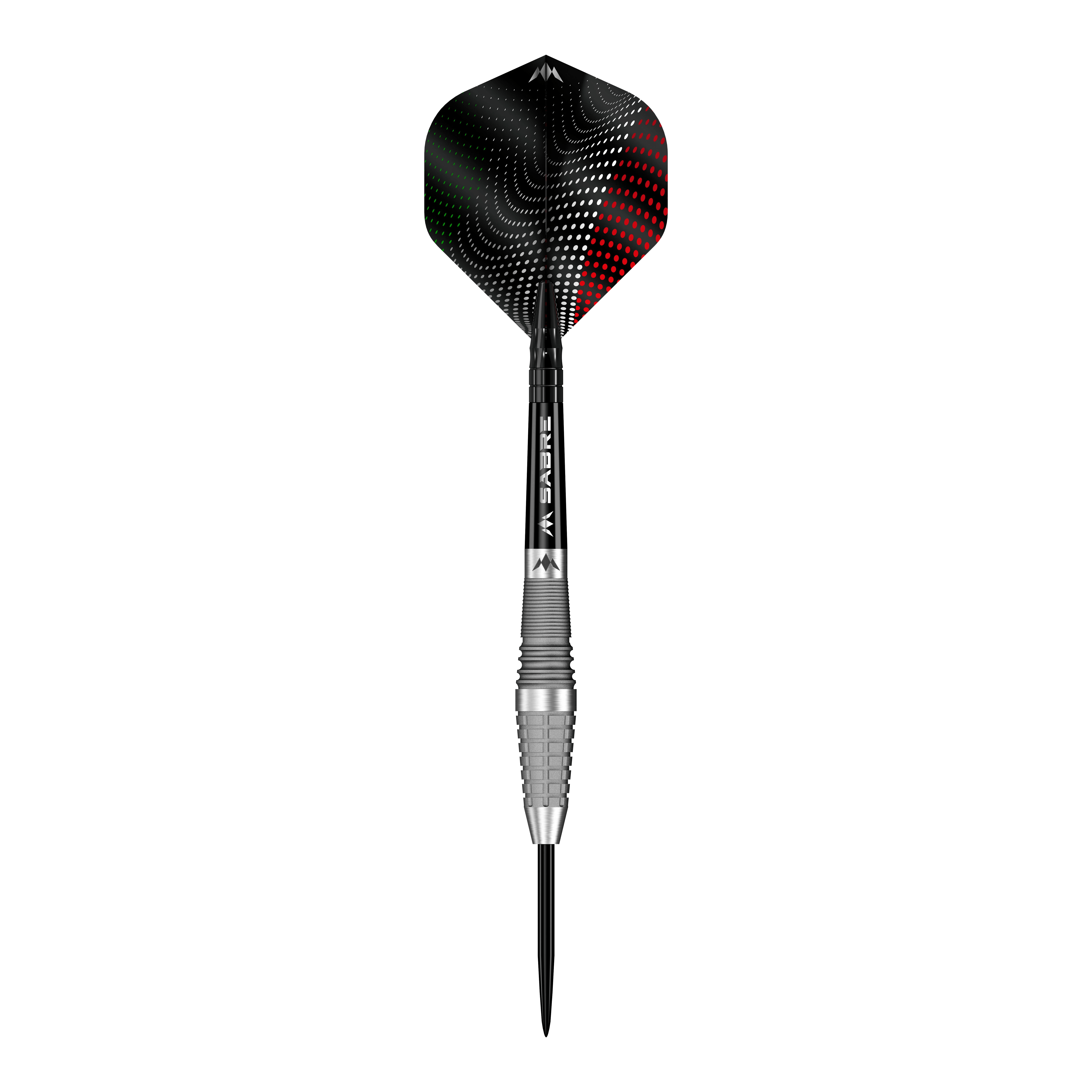 Dardos Mission Michele Turetta de acero arenado - 23 g Mission Michele Turetta Sandblasted Steeldarts - 23g, abgebildet als einzelner Dartpfeil. Das Bild zeigt das Design und die sandgestrahlte Oberfläche dieses Produkts.