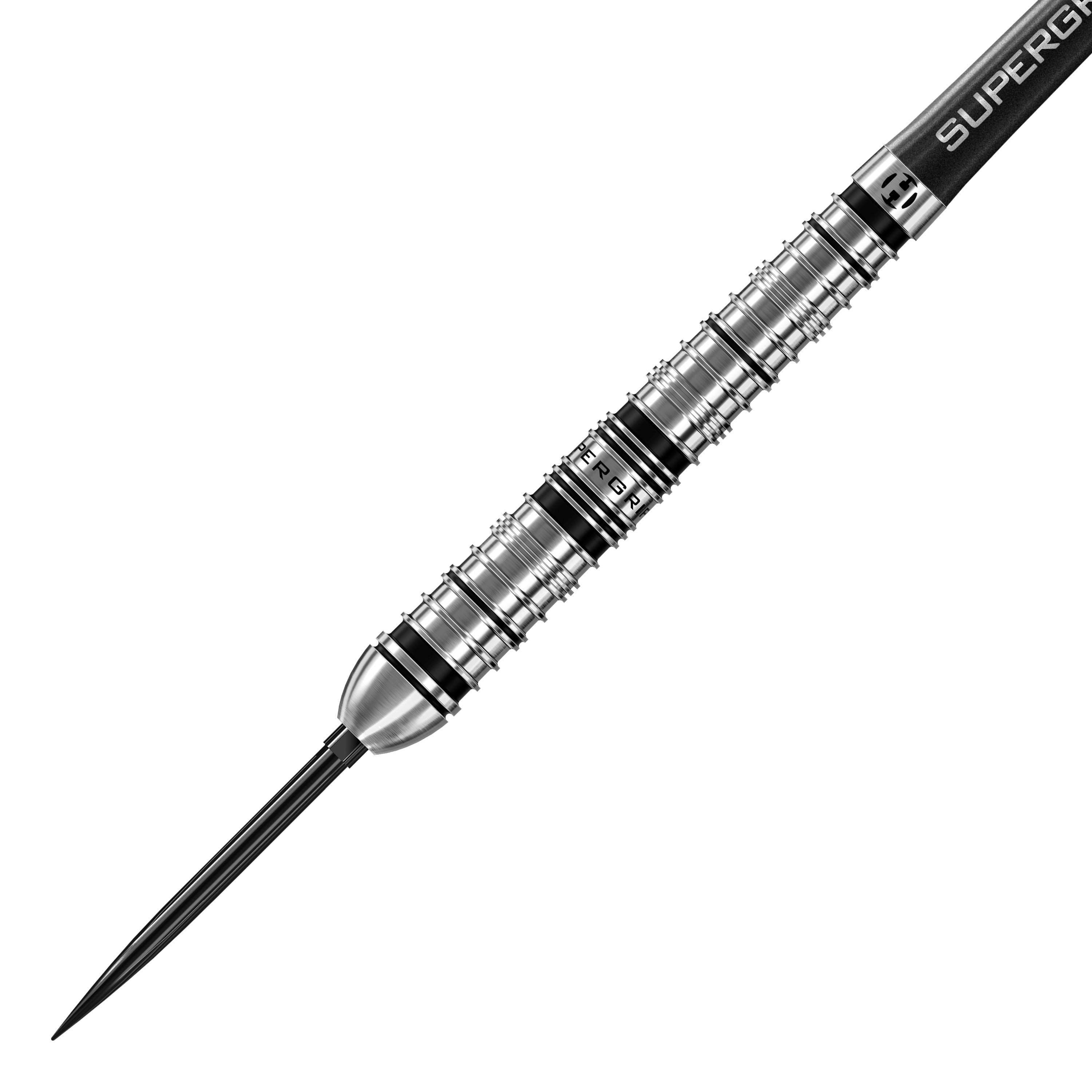 Fléchettes en acier Harrows Supergrip à pointe rapide conique Dieses Bild zeigt die Harrows Supergrip QP Tapered Quick Point Steeldarts. Die Darts sind für Präzision und Kontrolle beim Spielen ausgelegt.