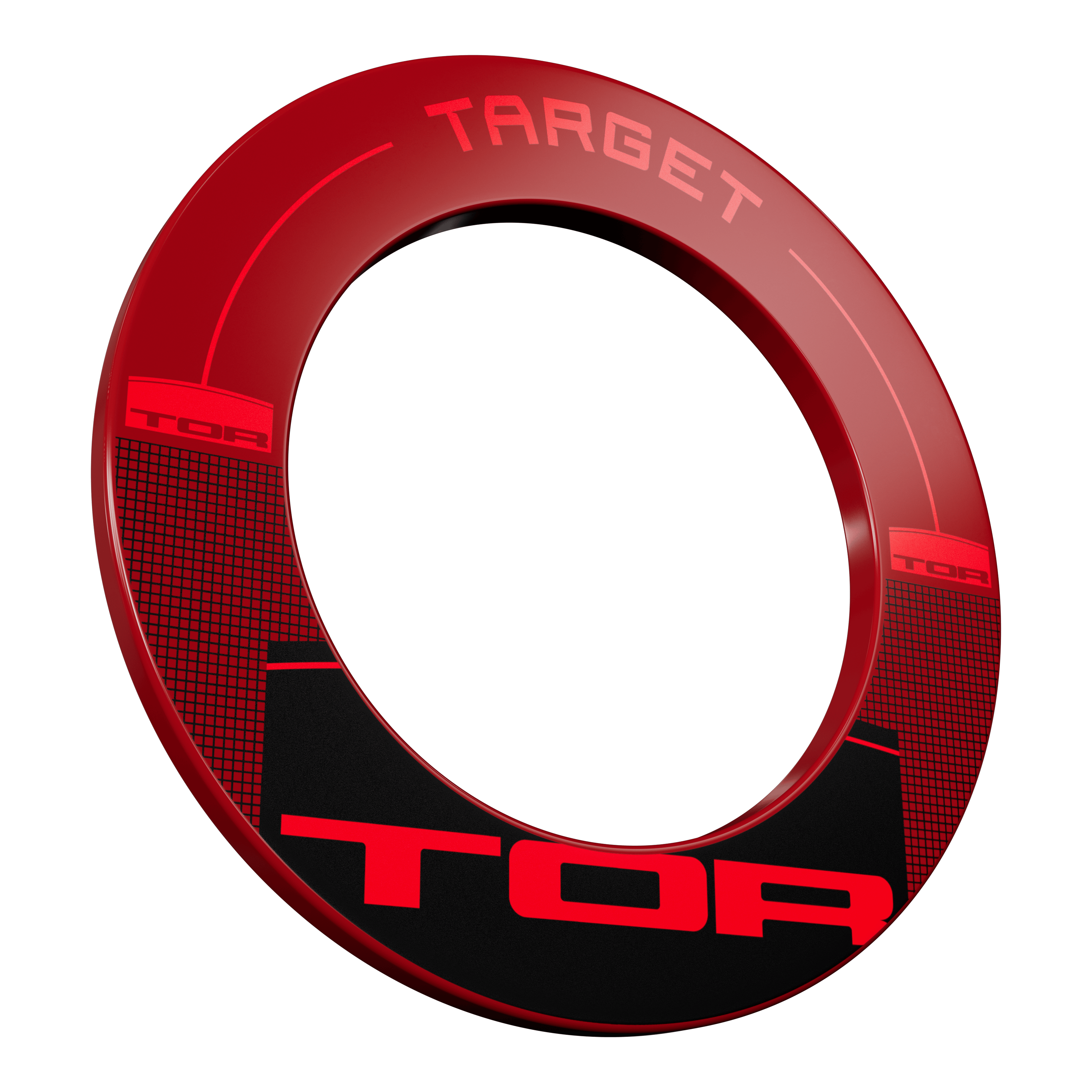 Target TOR Surround Hier wirkt das Target TOR Surround als runde Umrandung eines Dartboards. Die Struktur ist gut erkennbar.