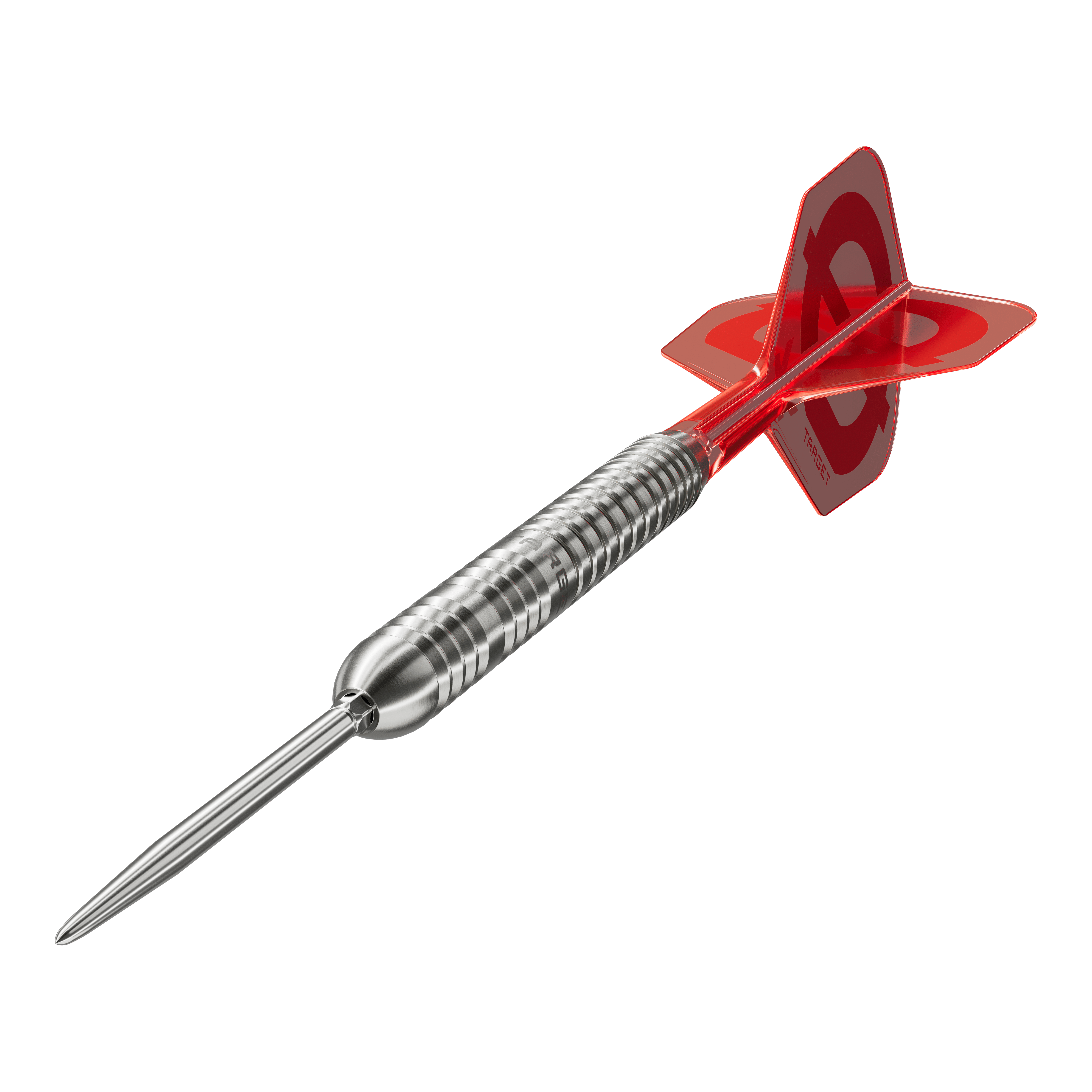 Ocelové šipky Target Group O 03 Swiss Points Zu sehen sind die Target Group O 03 Swiss Points Steeldarts. Die Darts sind vollständig im Bild.