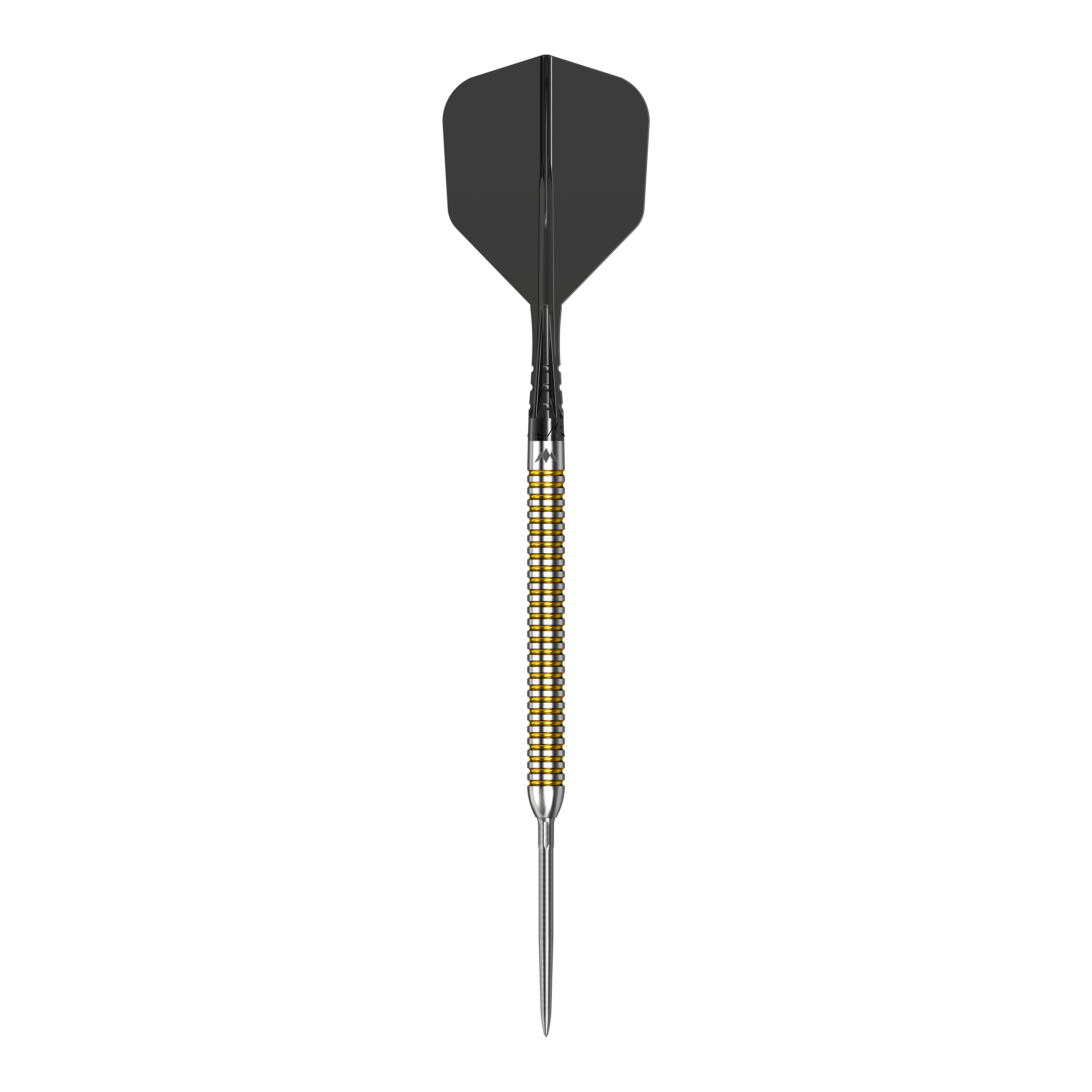 Das Bild zeigt Mission Mike De Decker V2 R2.5 Steeldarts. Diese Darts sind für das Steeldartspiel geeignet.