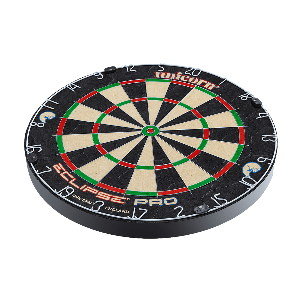 Terč Unicorn Eclipse Pro Dies ist ein Unicorn Eclipse Pro Dartboard. Die Dartscheibe hat ein klassisches, farbiges Design mit klar lesbaren Zahlen.