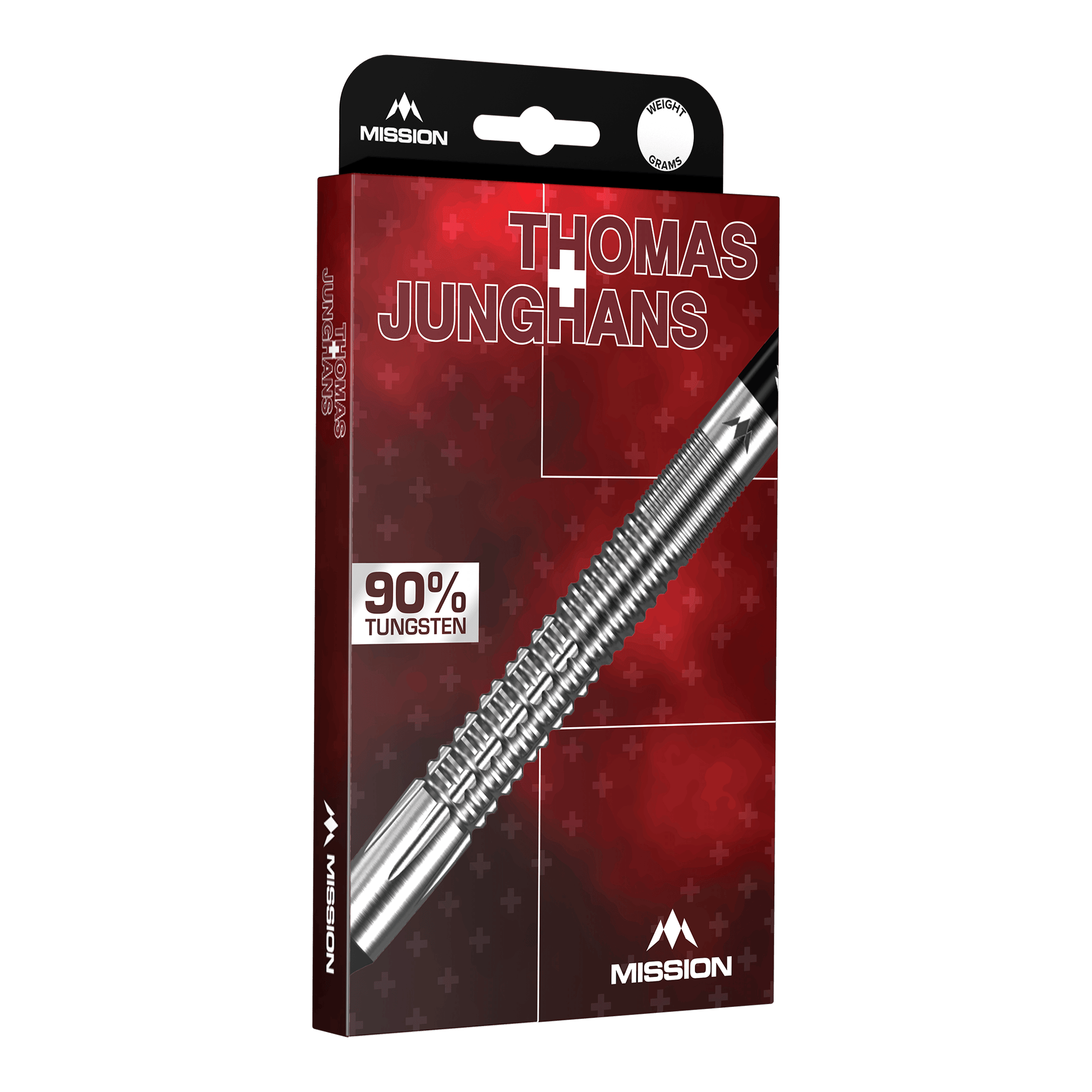 Mission Thomas Junghans Softdarts - 20g Das Bild zeigt die Mission Thomas Junghans Softdarts mit 20 Gramm. Die Darts sind modern gestaltet und liegen auf einer hellen Oberfläche.