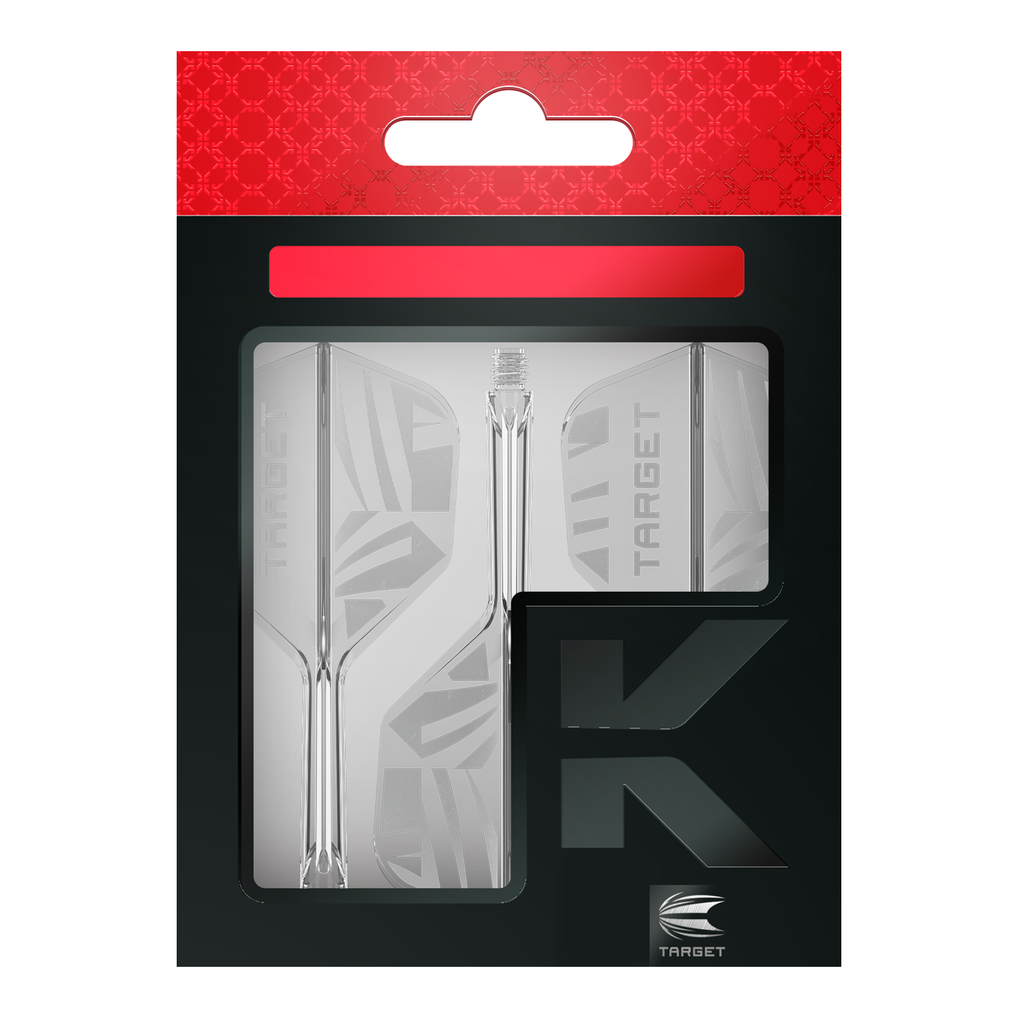 Target K-Flex Clear No6 Flights Abgebildet sind die Target K-Flex Clear No6 Flights. Diese Flights sind durchsichtig und dienen zur Stabilisierung der Darts.