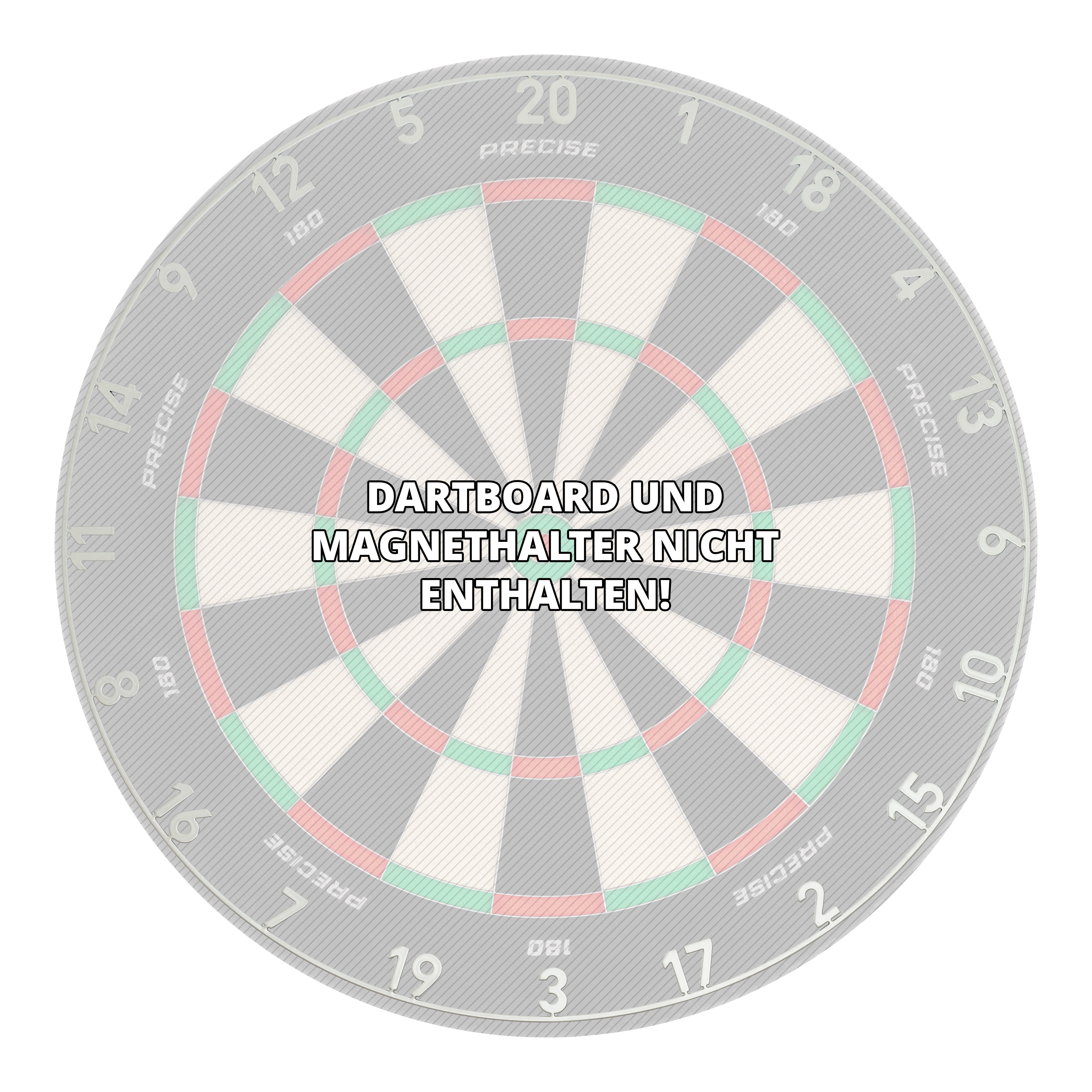 Das Bild zeigt einen Zahlenring aus Metall mit Lasercut-Design in Gunmetal-Farbe. Es ist ein Darts-Zubehörteil.