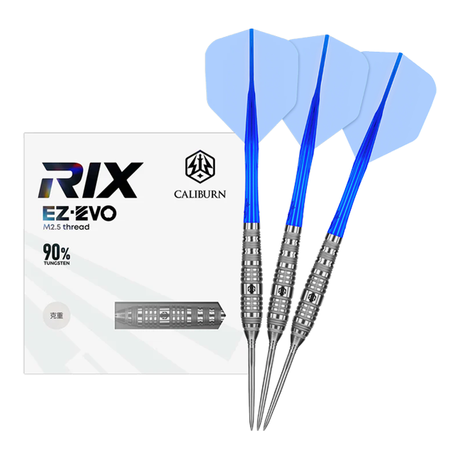 Ocelové šipky Caliburn Rix EZ-EVO R3 Dieses Bild zeigt die Caliburn Rix EZ-EVO R3 Steeldarts in voller Ansicht. Das Produkt ist auf Präzision und Balance ausgelegt.
