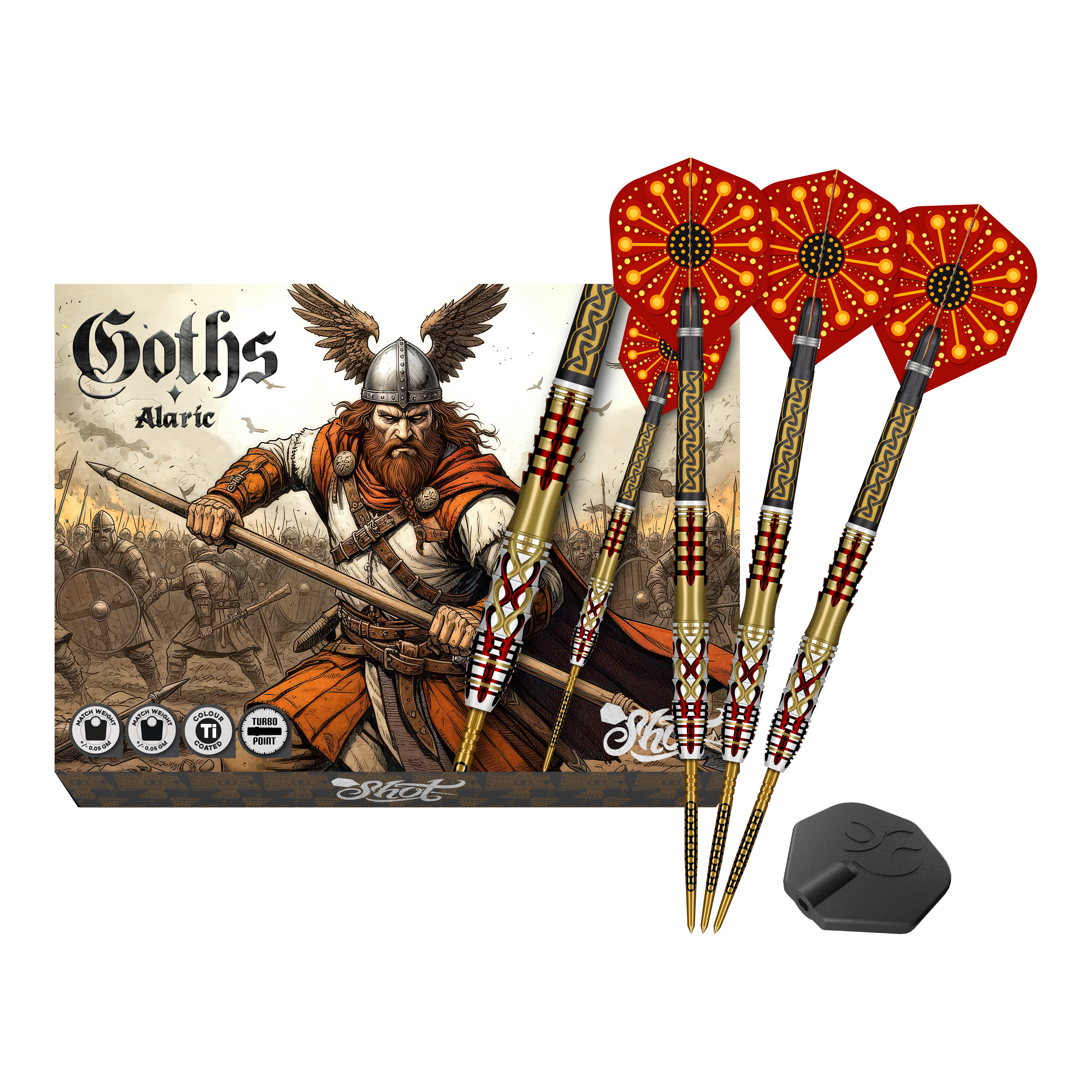Fléchettes en acier Shot Goths Alaric Turbo Point - 23 g