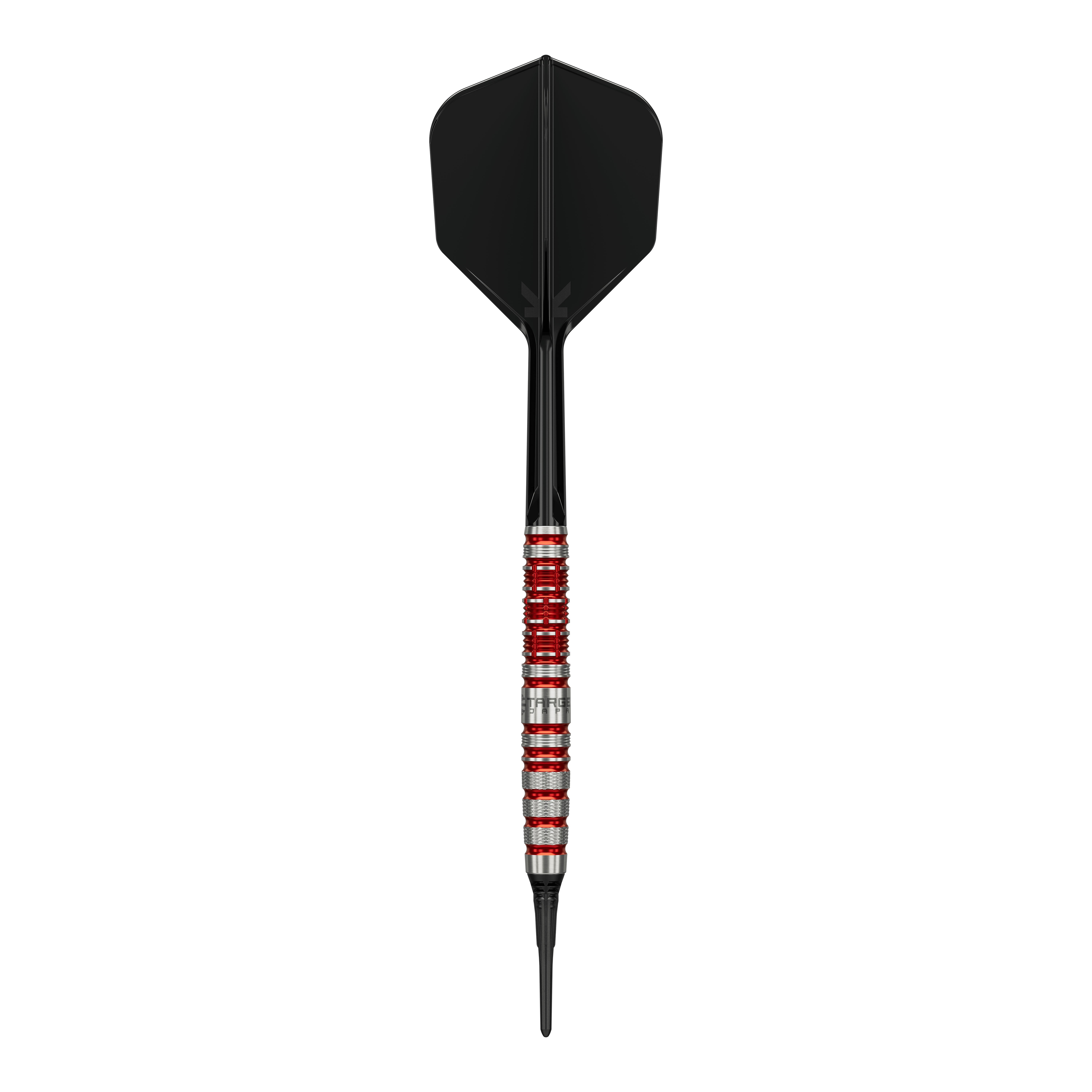 Target Black Marque Spinel Softdarts - 21,5g Target Black Marque Spinel Softdarts - 21,5g ist ein professioneller Dartpfeil. Das Bild hebt die Form und das Aussehen des Softdarts hervor.