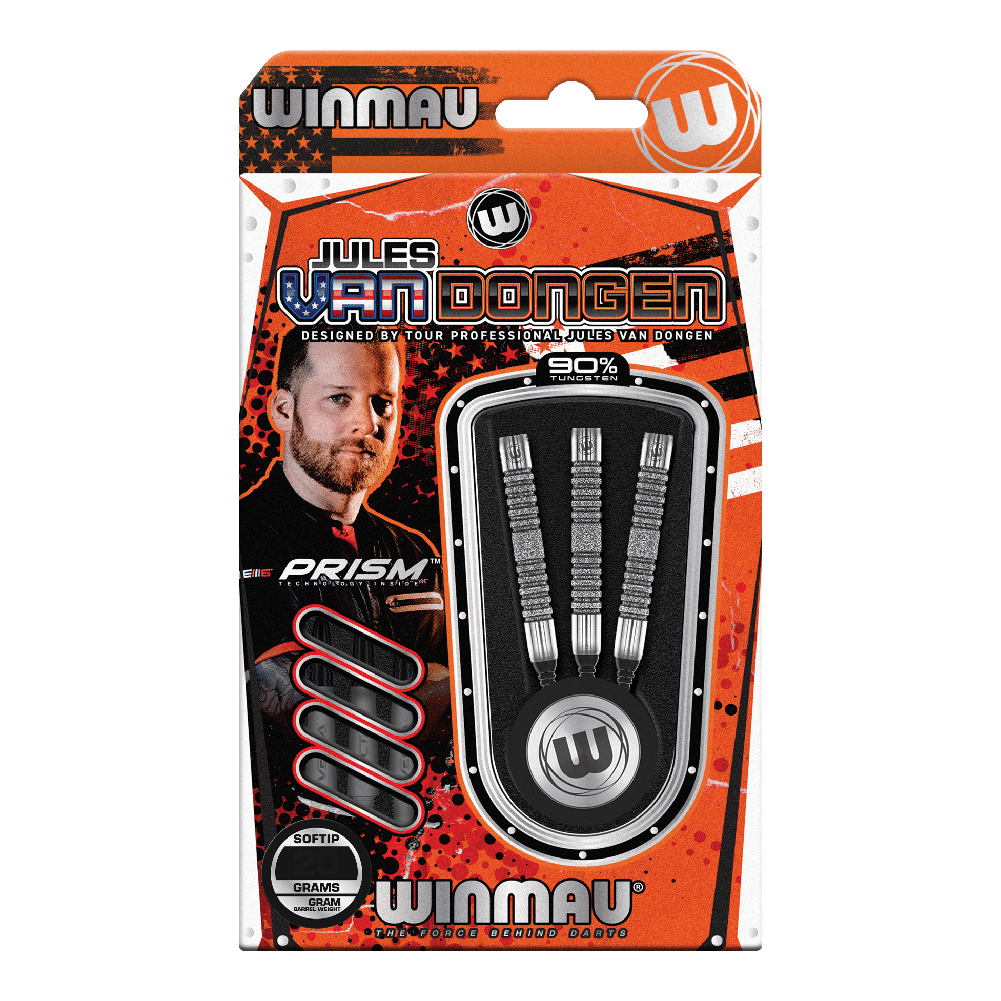 Winmau Jules Van Dongen měkké šipky - 20g