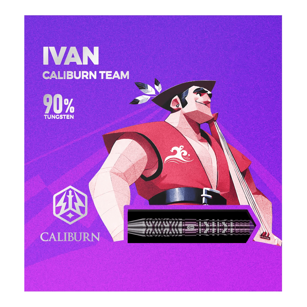 Caliburn Awakening Ivan dardos de acero Zu sehen sind die Caliburn Awakening Ivan Steeldarts. Diese Steeldarts sind bekannt für ihre Präzision.
