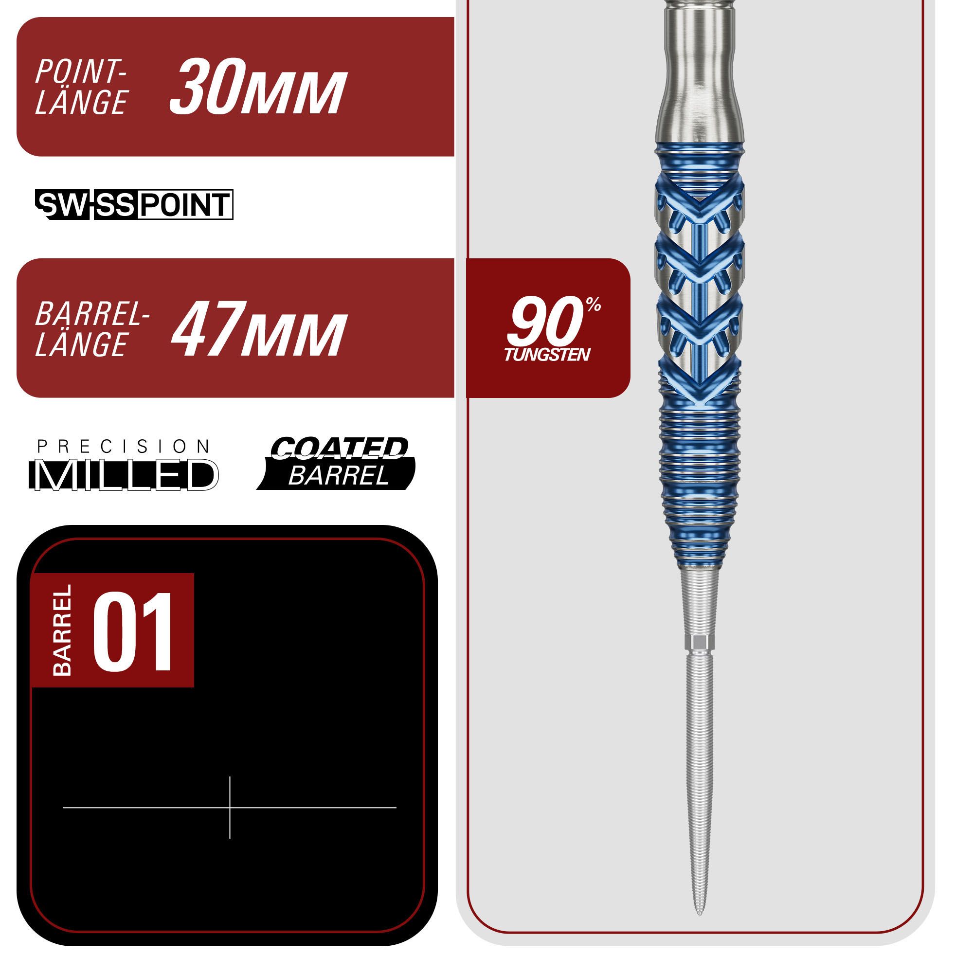 Fléchettes en acier Target Japan Sereno GEN3 Swiss Point Fléchettes en acier Target Japan Sereno GEN3 Swiss Point