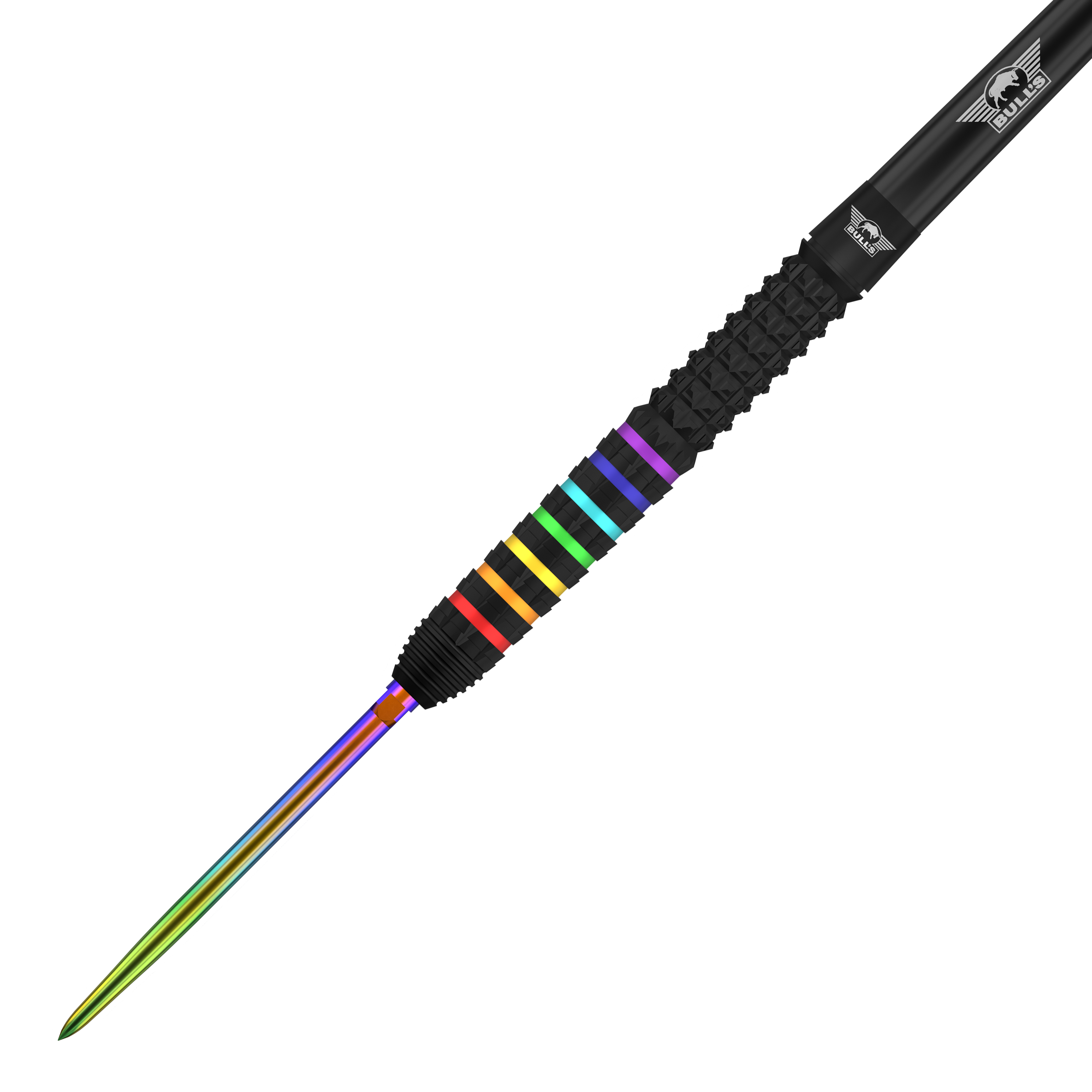 Šipky Bulls NL Ricky Evans Rapid 95 Convertible Point Steel Darts Abgebildet sind Bulls NL Ricky Evans Rapid 95 Convertible Point Steeldarts. Das Produkt wird aus einer anderen Perspektive gezeigt.