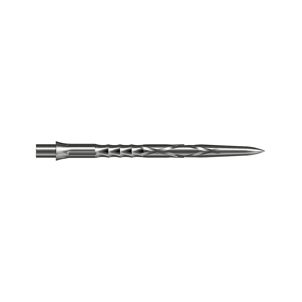Pointes de fléchettes en acier Caliburn System - HAN G2 - Argent Gezeigt wird eine silberne Steeldartspitze Caliburn Evo System HAN G2 in 36 mm Länge. Die Spitze ist für Steeldarts gedacht.