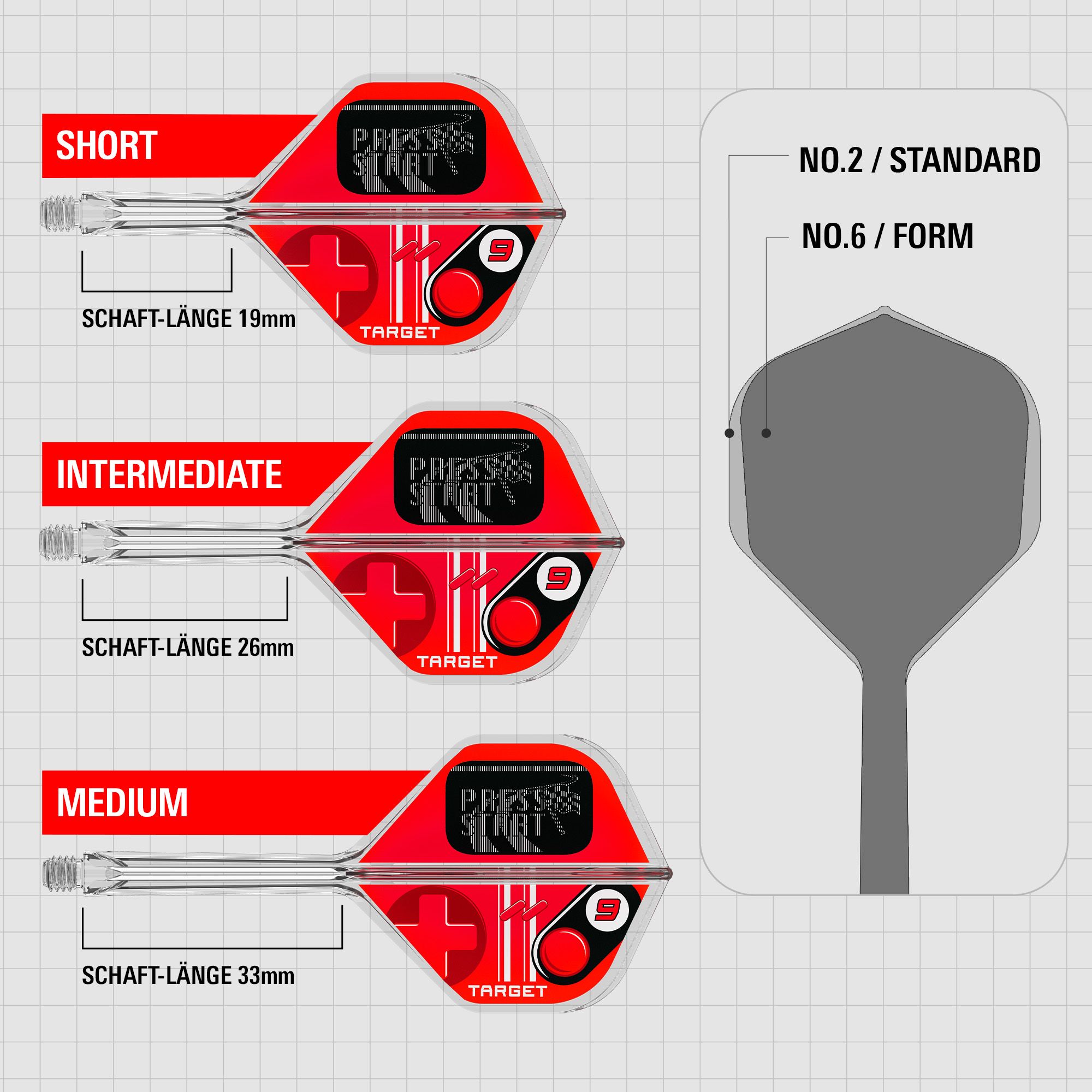 Target K-Flex Press Start No2 Standard Flights Das Bild zeigt Target K-Flex Press Start No2 Standard Flights. Die Flights sind für Dartpfeile gedacht.