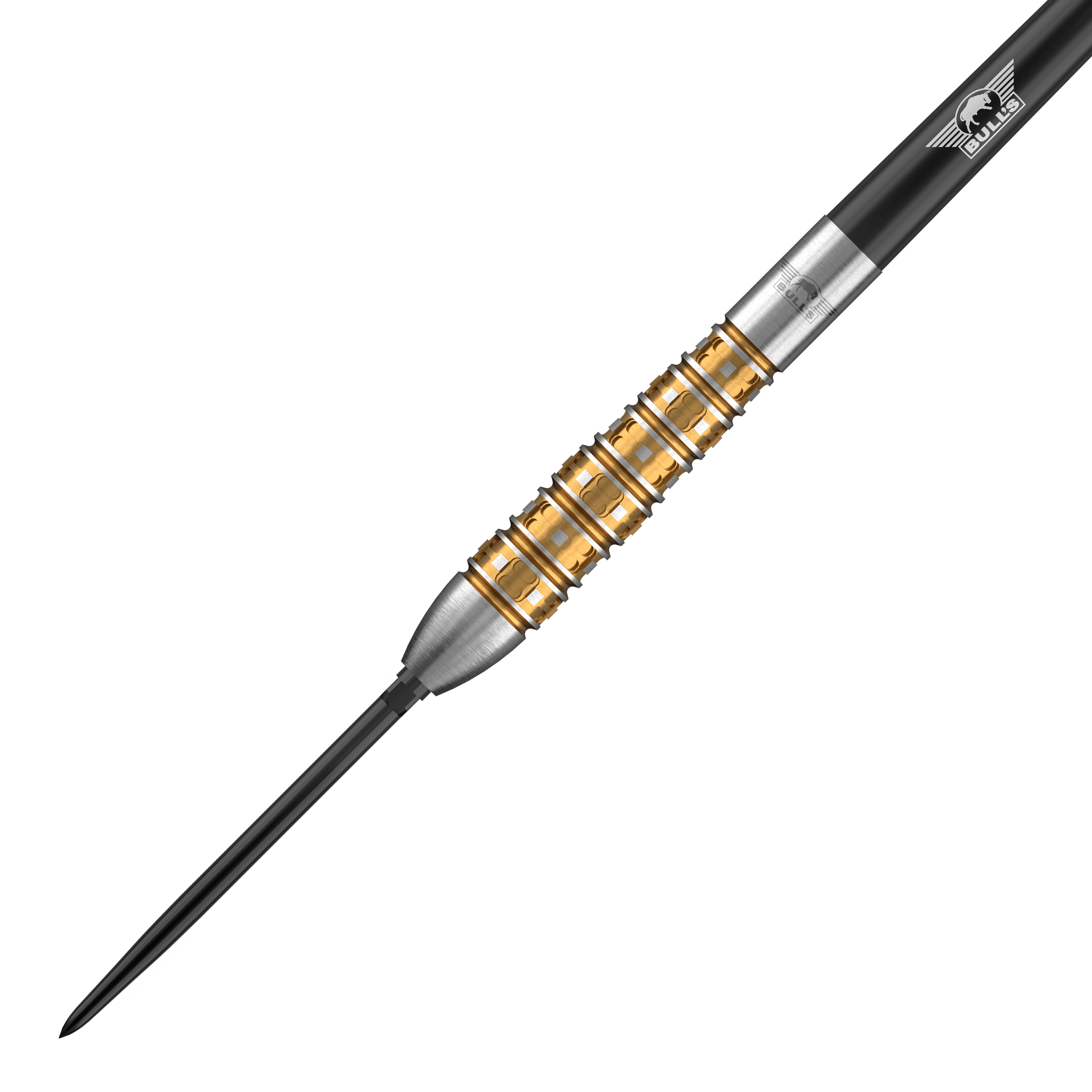 Das Bild zeigt die Bulls NL Vintago Bomb Convertible Point Steeldarts. Die Steeldarts sind für Dartspieler geeignet.