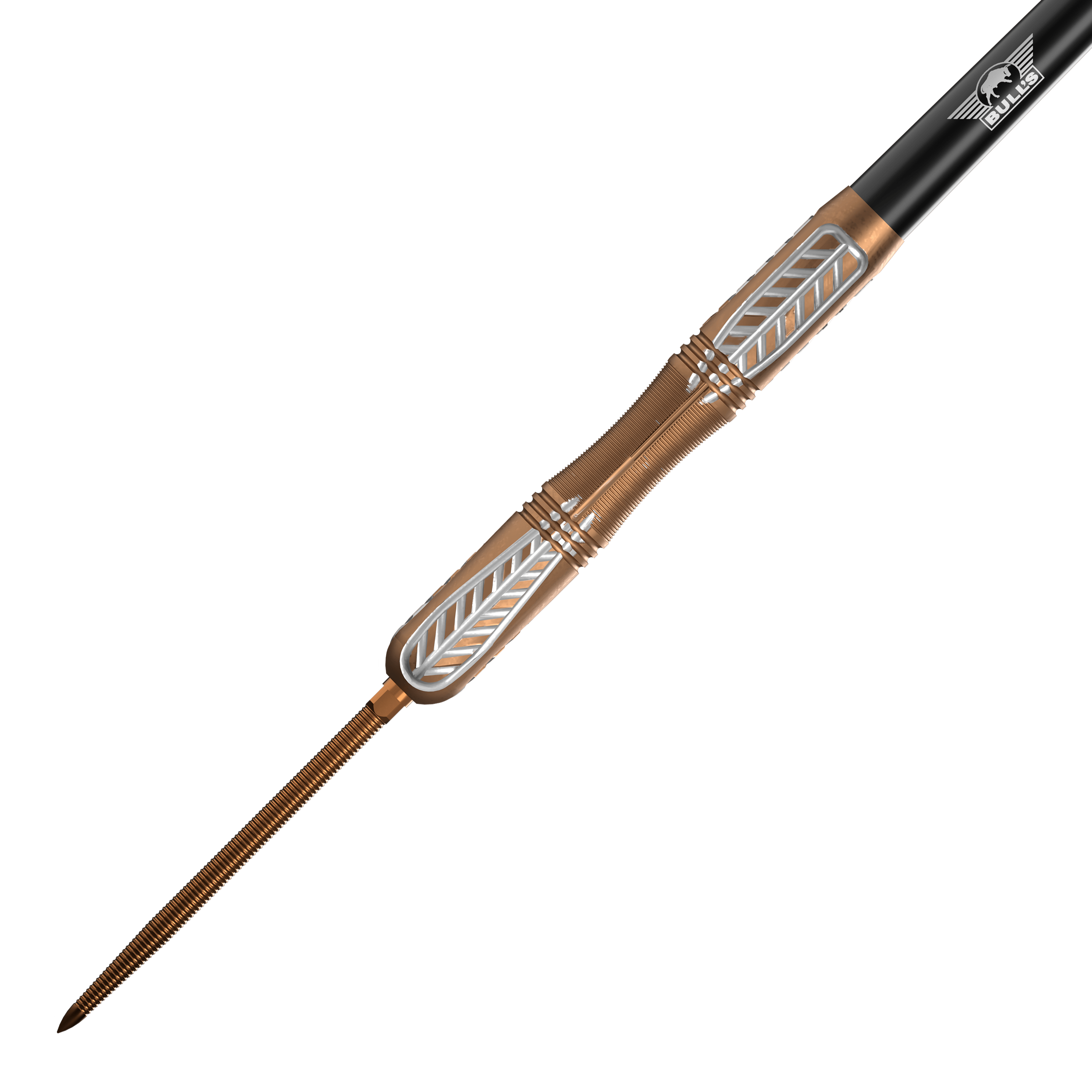 Šipky Bulls NL Bronzo True Convertible Point Steel Darts Das Bild zeigt Bulls NL Bronzo True Convertible Point Steeldarts. Die Darts sind für das Steeldartspiel konzipiert.