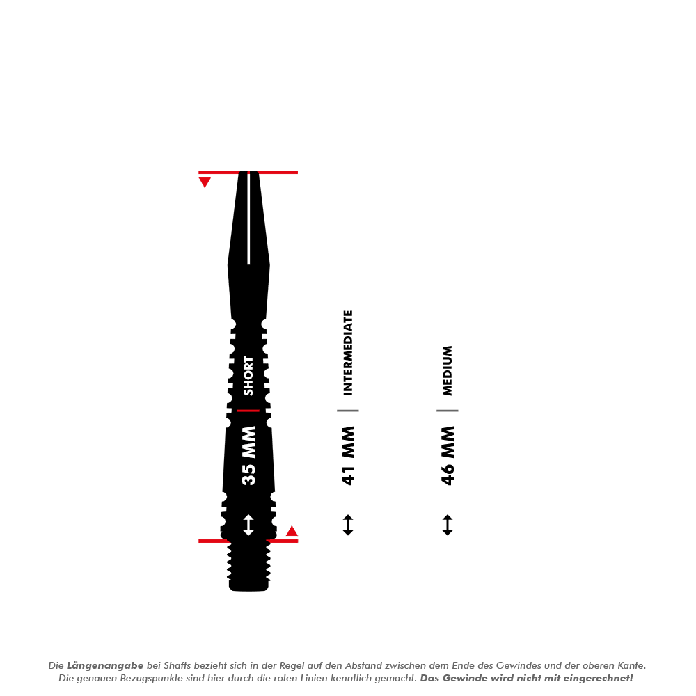 Winmau Triad RX Aluminium Shafts - Schwarz