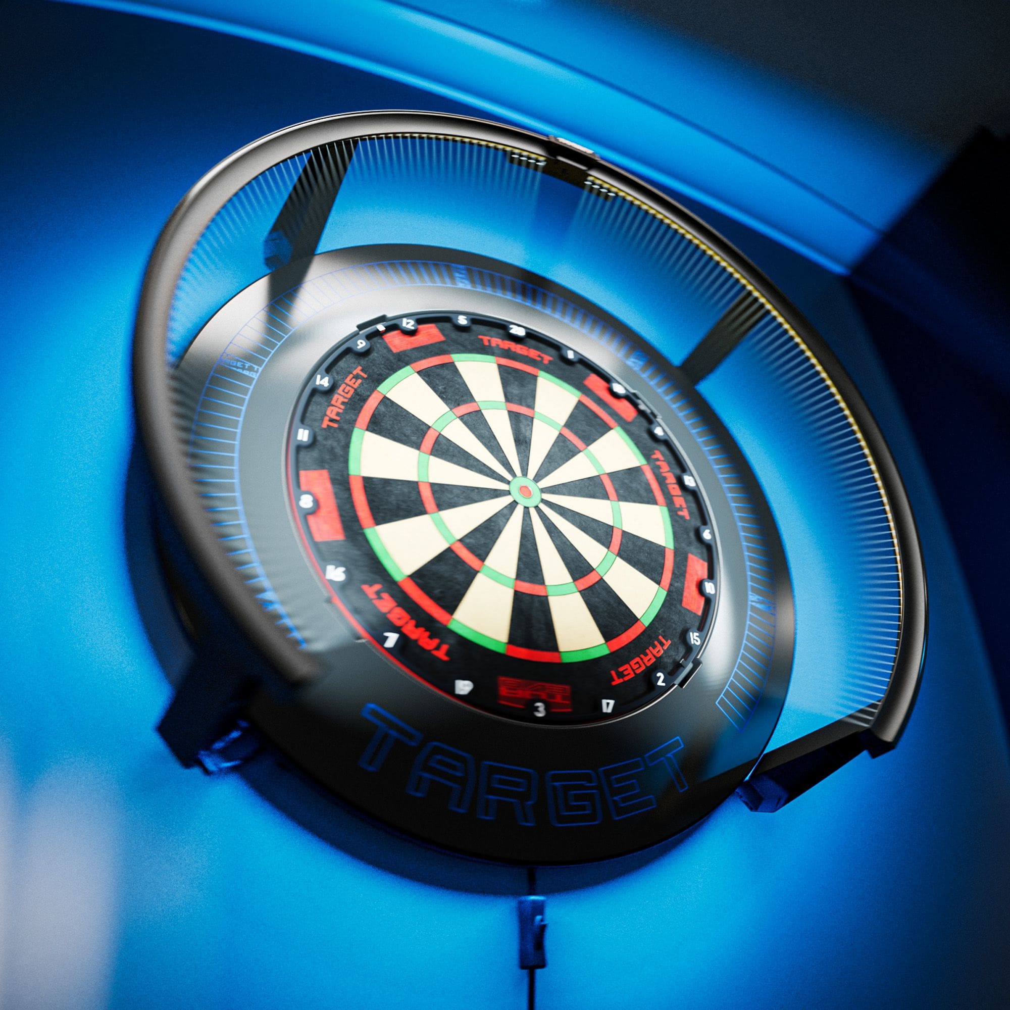 Target Corona Vision Notched Dartboard Surround mit Beleuchtung