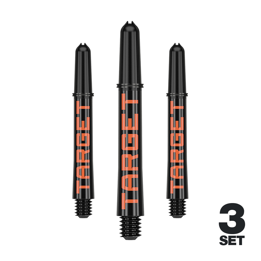 Target Pro Grip TAG Shafts - 3 Sets - Schwarz Orange