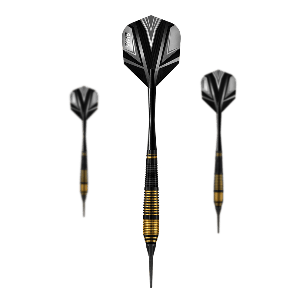 Harrows Vivid Messing Zwart Soft Darts - 18g