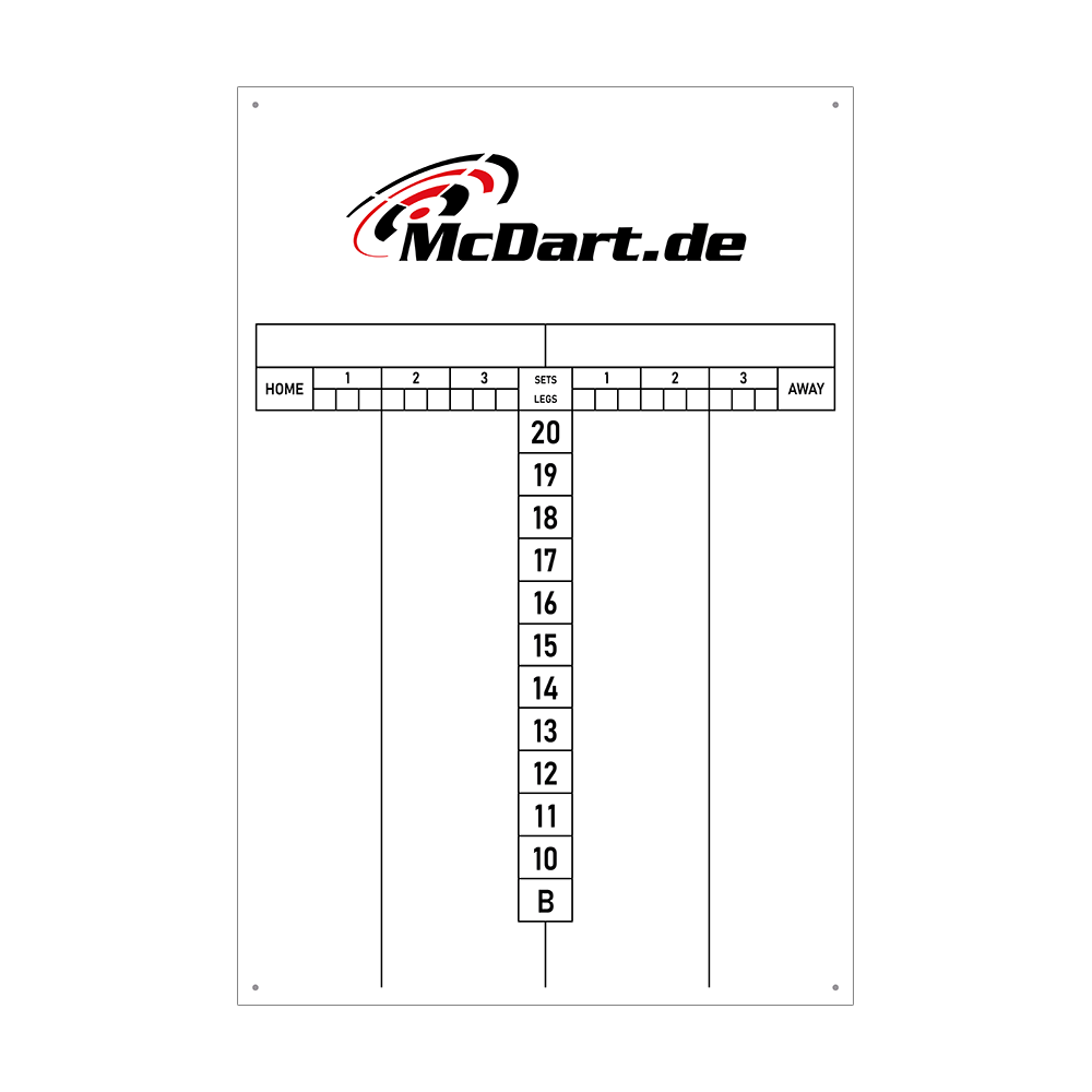 McDart Scoreboard 40 x 60 cm