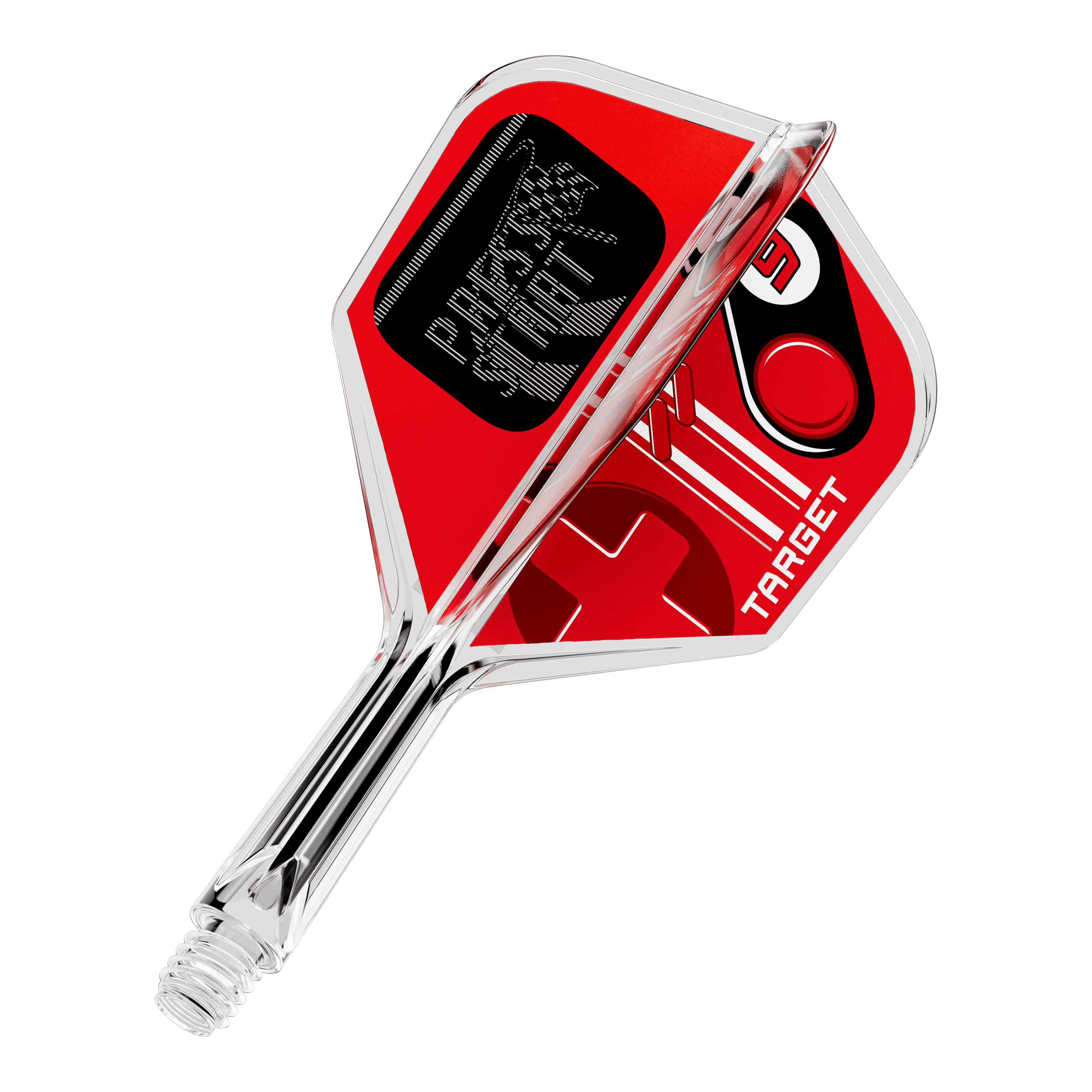Target K-Flex Press Start n° 6 Volets Gezeigt wird das Produkt 410582_Target_K-Flex_PressStart_No6_Flights_19mm_1. Es scheint sich um ein einzelnes Dart-Zubehörteil, zum Beispiel einen Flight, zu handeln.