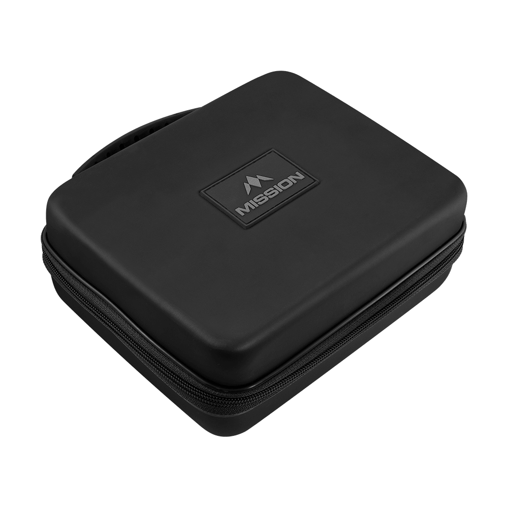 Mission Luxor Dart-Wallet Ein schwarzes Dart-Wallet ist auf dem Bild zu sehen. Es handelt sich um das Modell Mission Luxor.