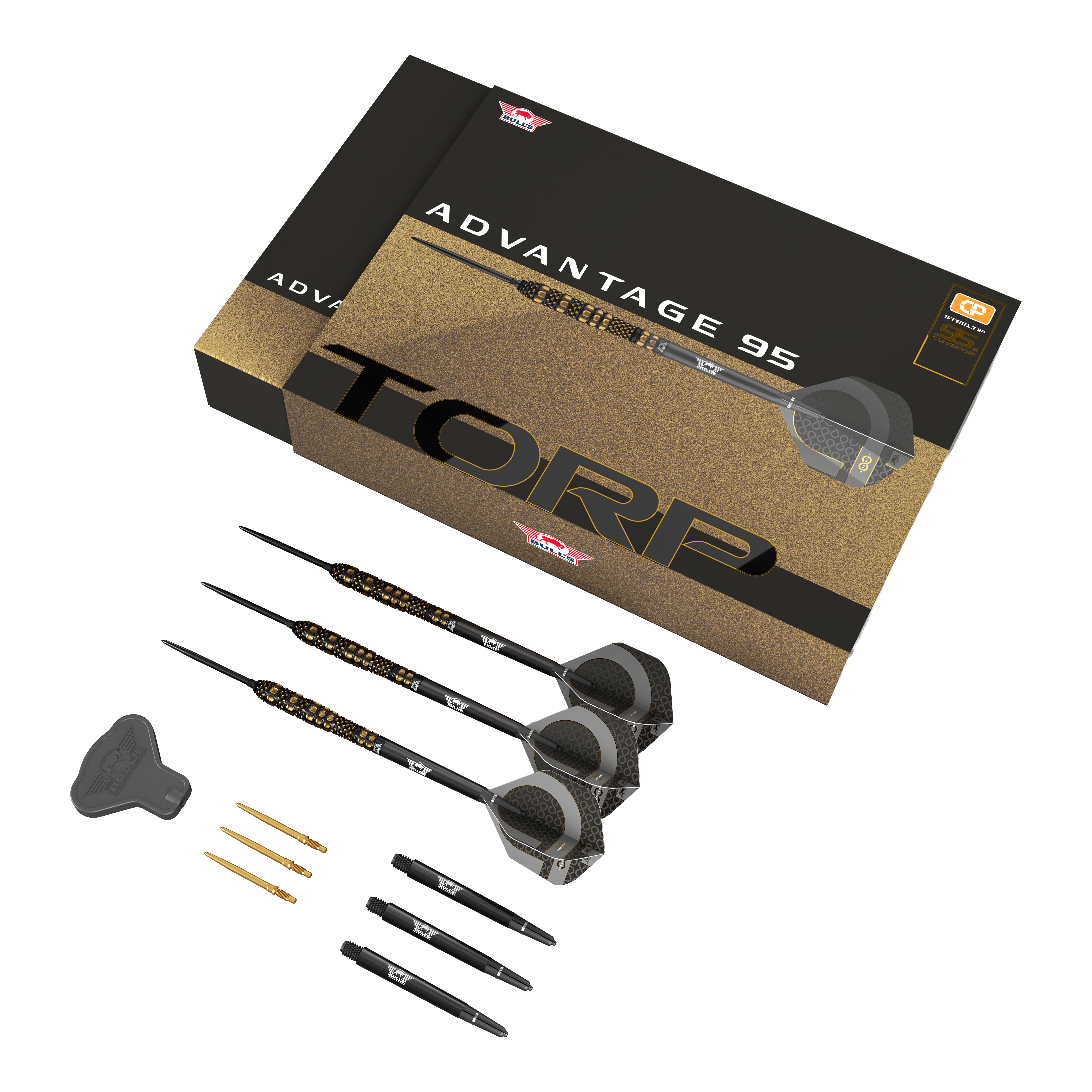Šipky Bulls NL Advantage 95 Torp Convertible Point Steel Darts Das Bild zeigt Bulls NL Advantage 95 Torp Convertible Point Steeldarts. Zu sehen ist eine weitere Produktansicht.