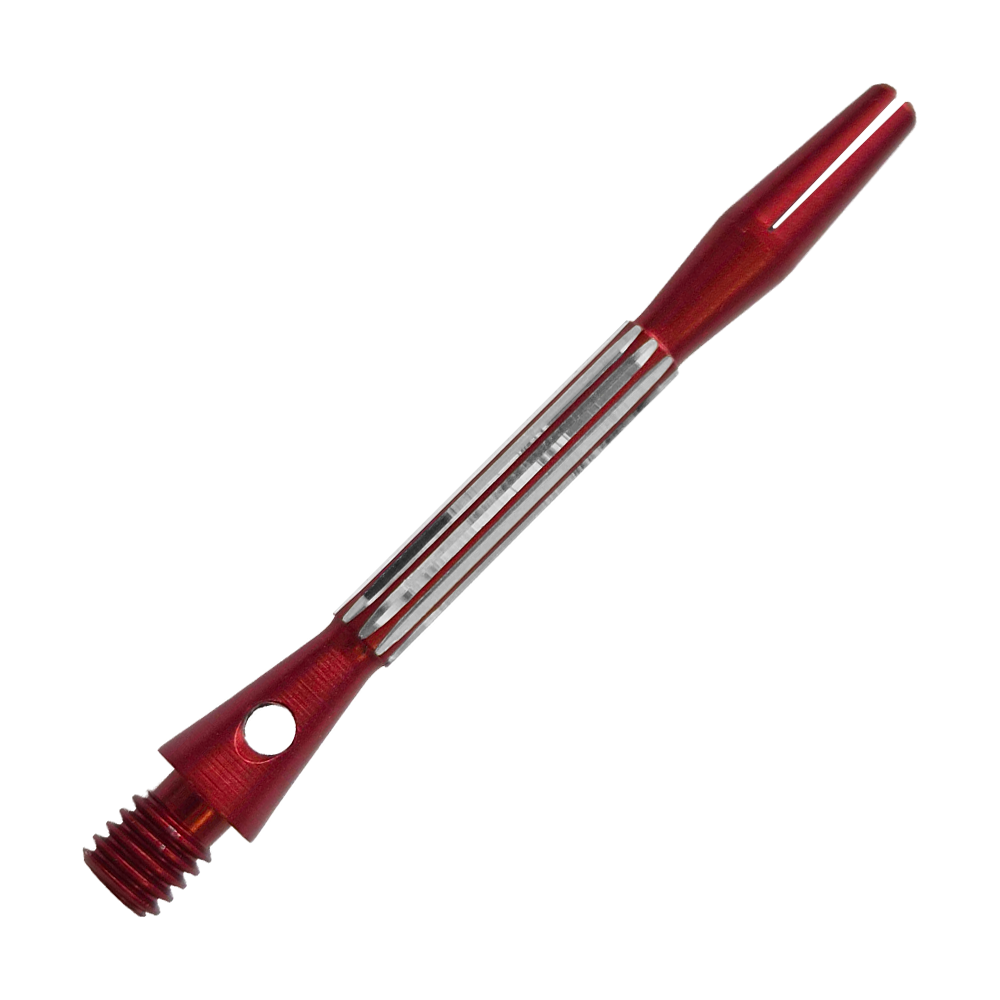 Bulls NL Flash 2 Aluminium Shafts - Rot - 46 mm Bulls NL Flash 2 Aluminium Shafts in Rot, 46 mm lang. Das Bild zeigt einen roten Aluminiumschaft für Dartpfeile.