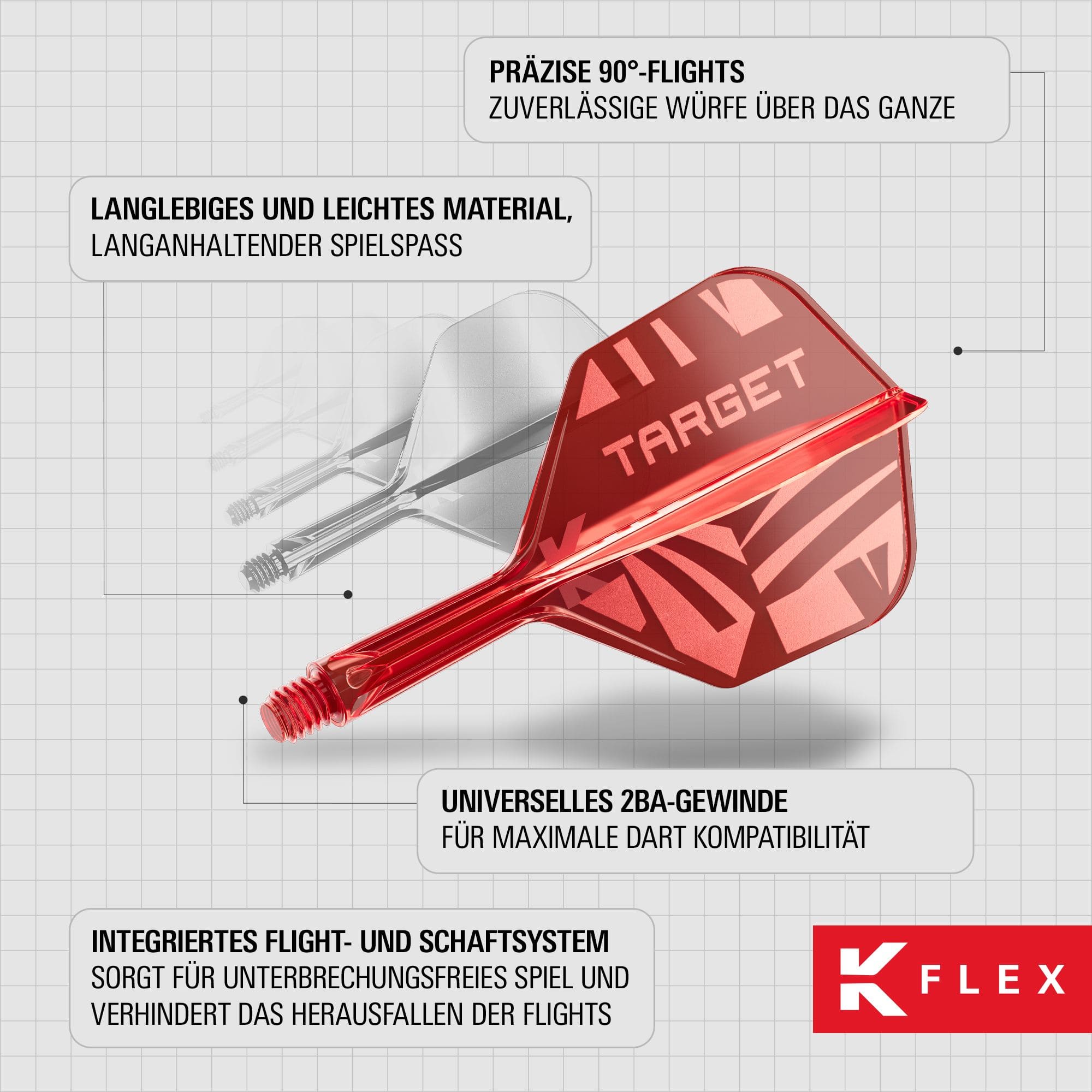 Target K-Flex Red No2 Standard Flights Target K-Flex Red No2 Standard Flights