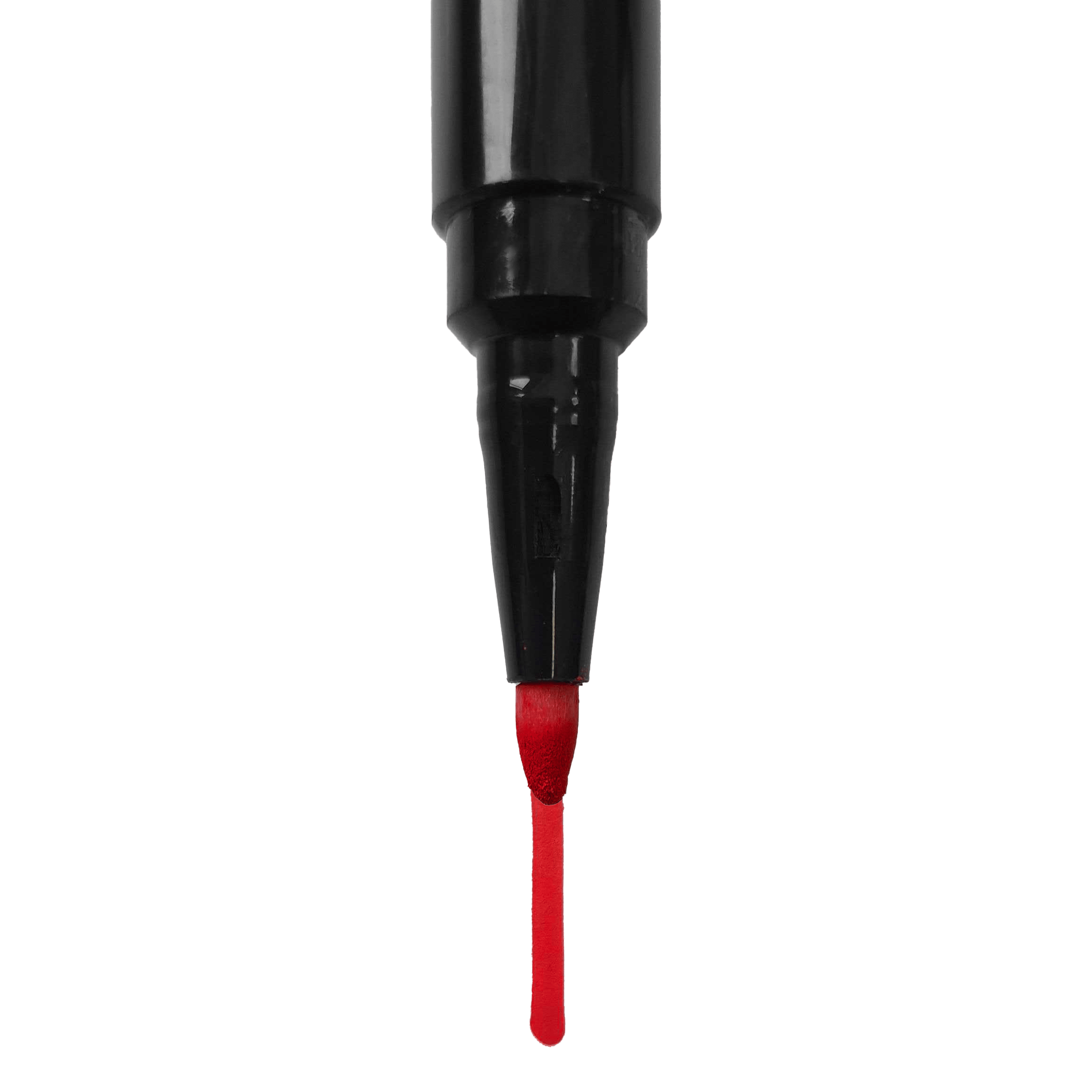 Board Marker Auf dem Bild ist ein schwarzer Marker mit roter Spitze zu sehen. Die rote Farbe ist deutlich am unteren Ende des Markers sichtbar.