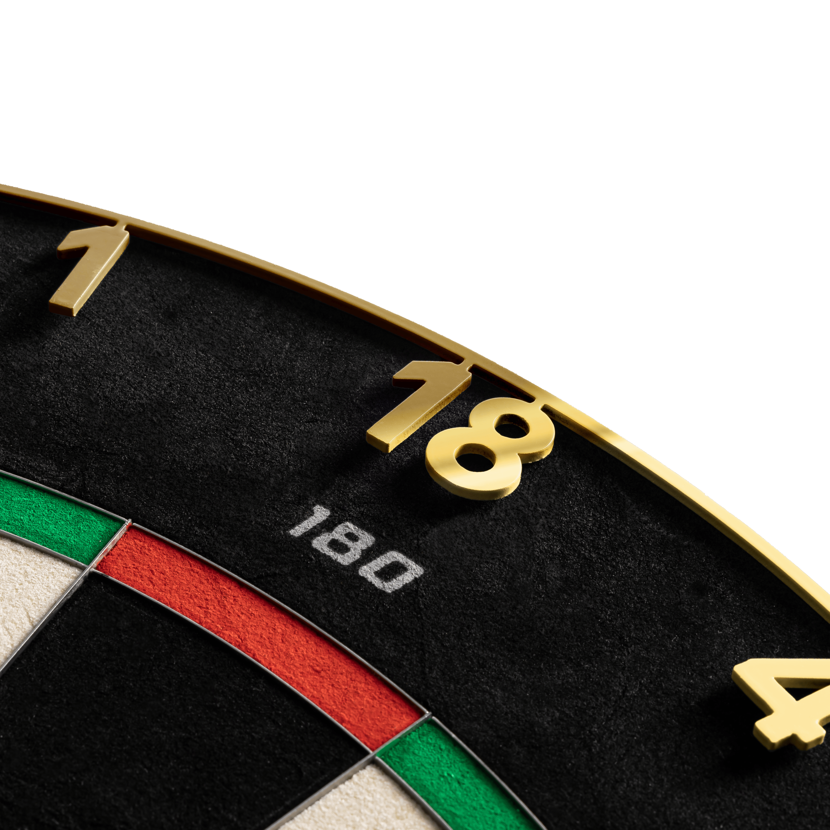 Precise 180 Endorphine Steeldartboard mit Nummernring - Gold Hier sieht man das Precise 180 Endorphine Steeldartboard mit Nummernring in Gold. Die goldene Dartscheibe ist für präzises Spielen konzipiert.